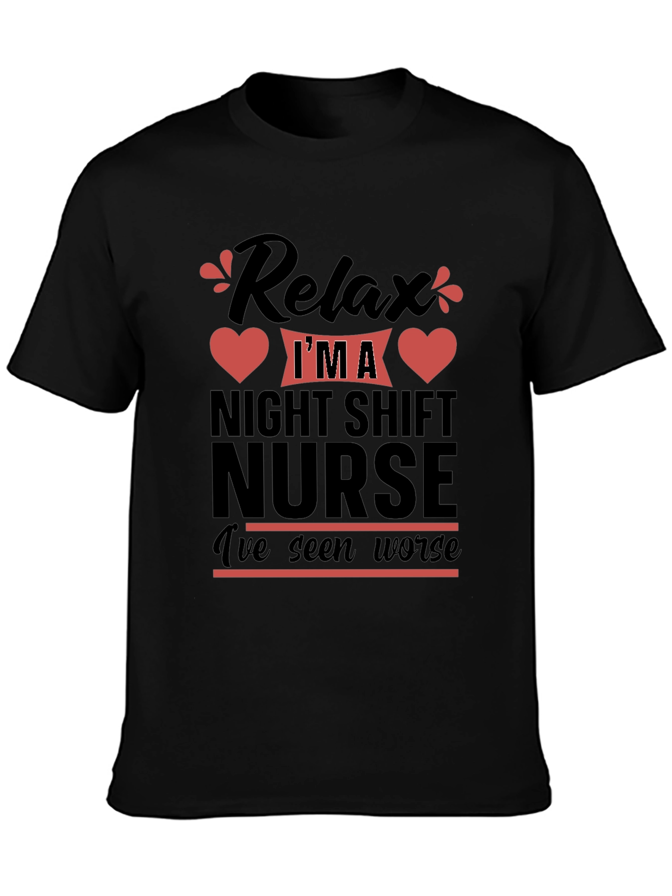 Relax Night Shift Nurse T-Shirt Funny Nurse Tee