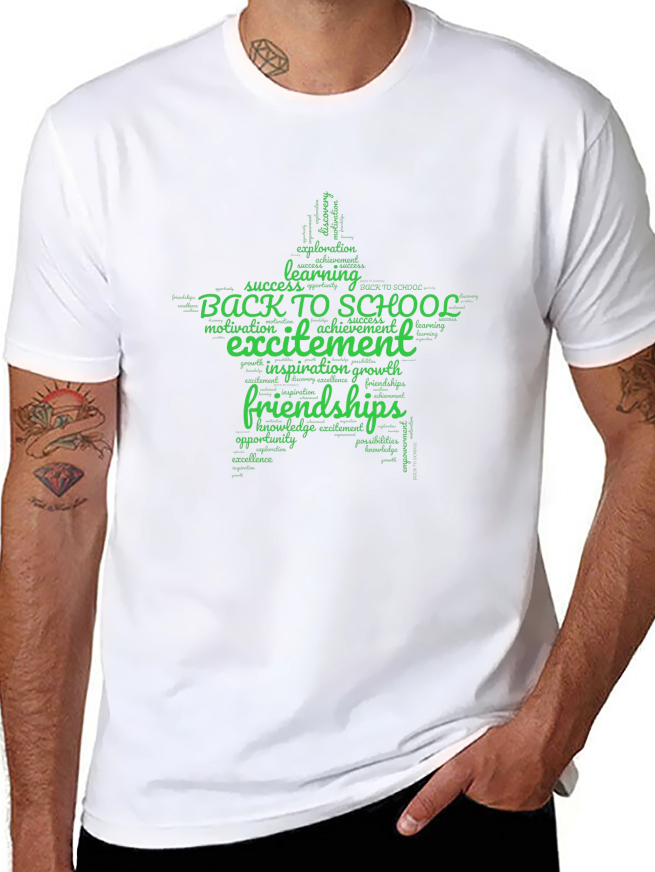 Back to School Word Art Star T-Shirt