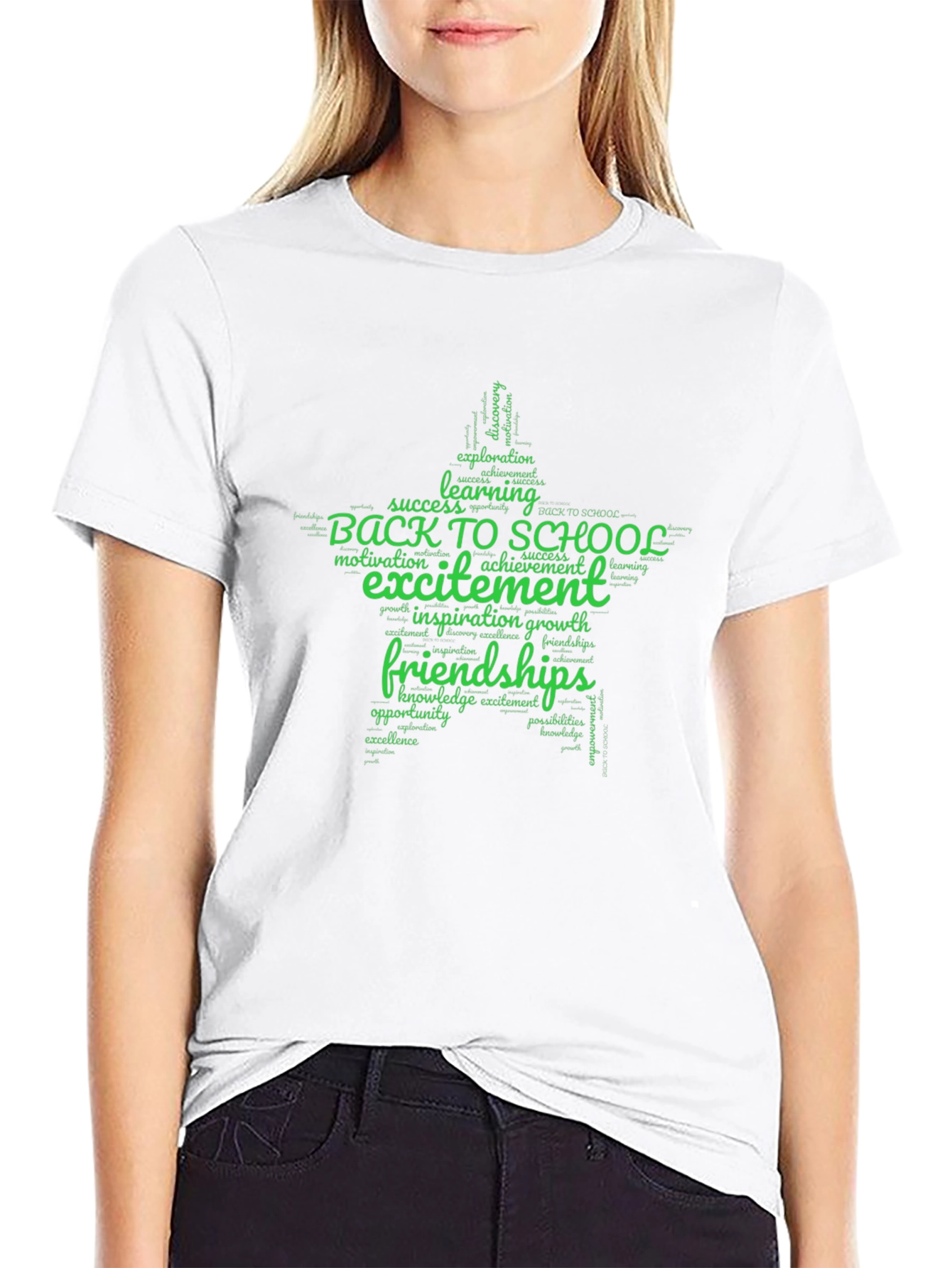 Back to School Word Art Star T-Shirt