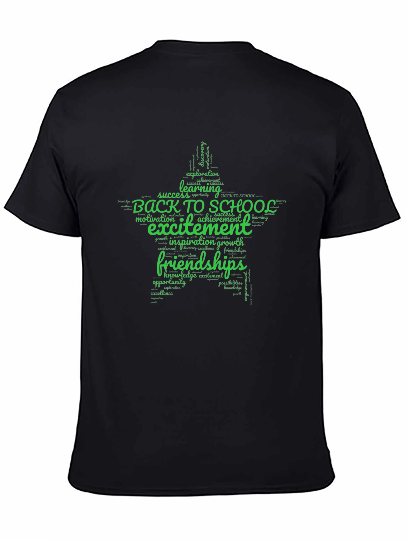 Back to School Word Art Star T-Shirt