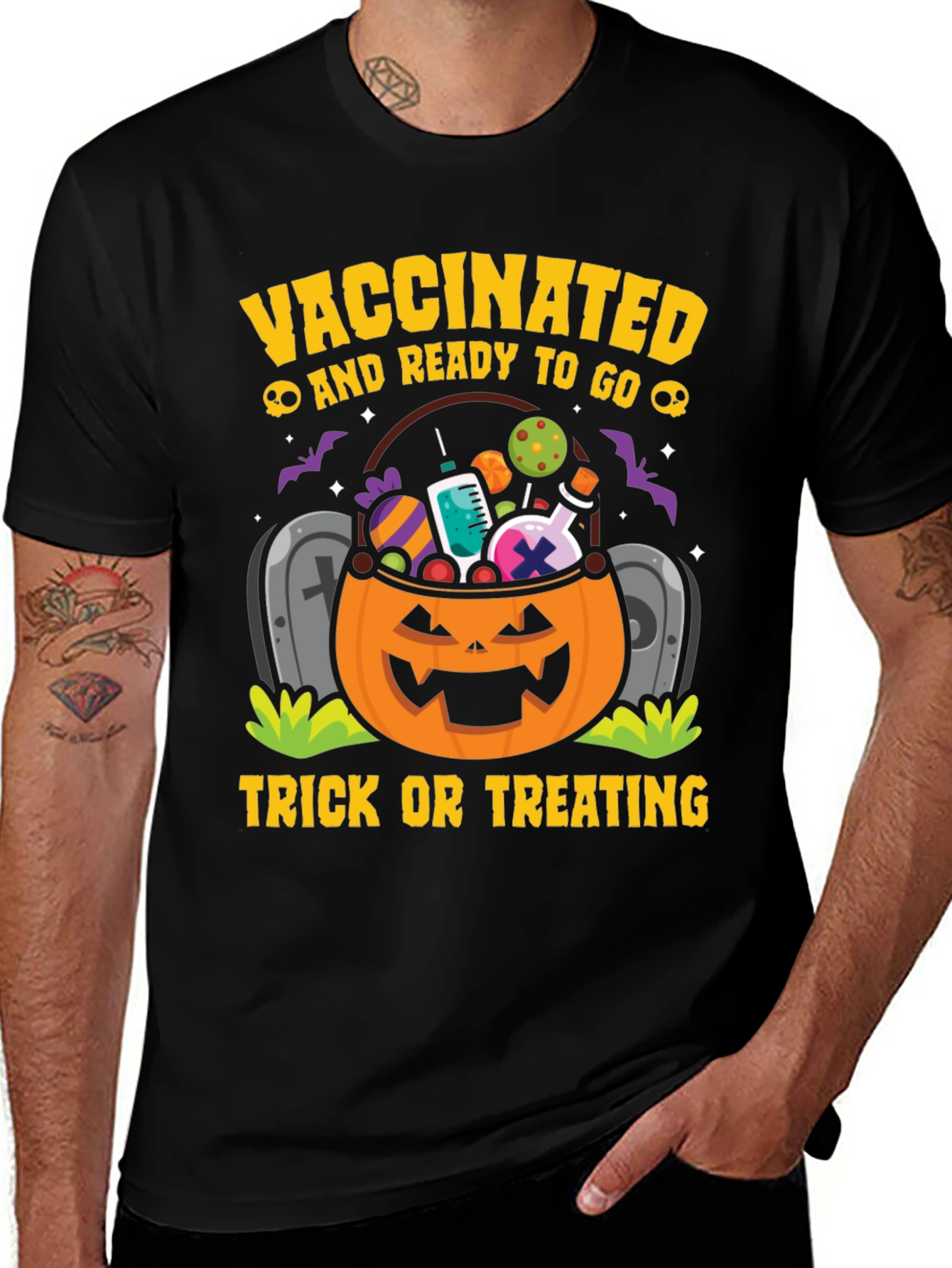 Vaccinated & Ready to Go Halloween T-Shirt
