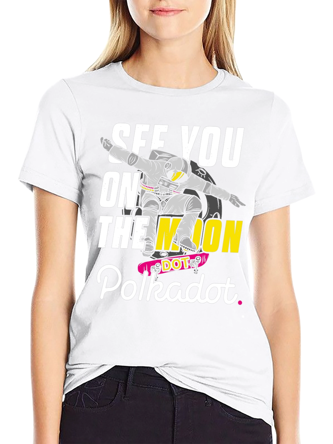 Polkadot See You On The Moon Astronaut T-Shirt