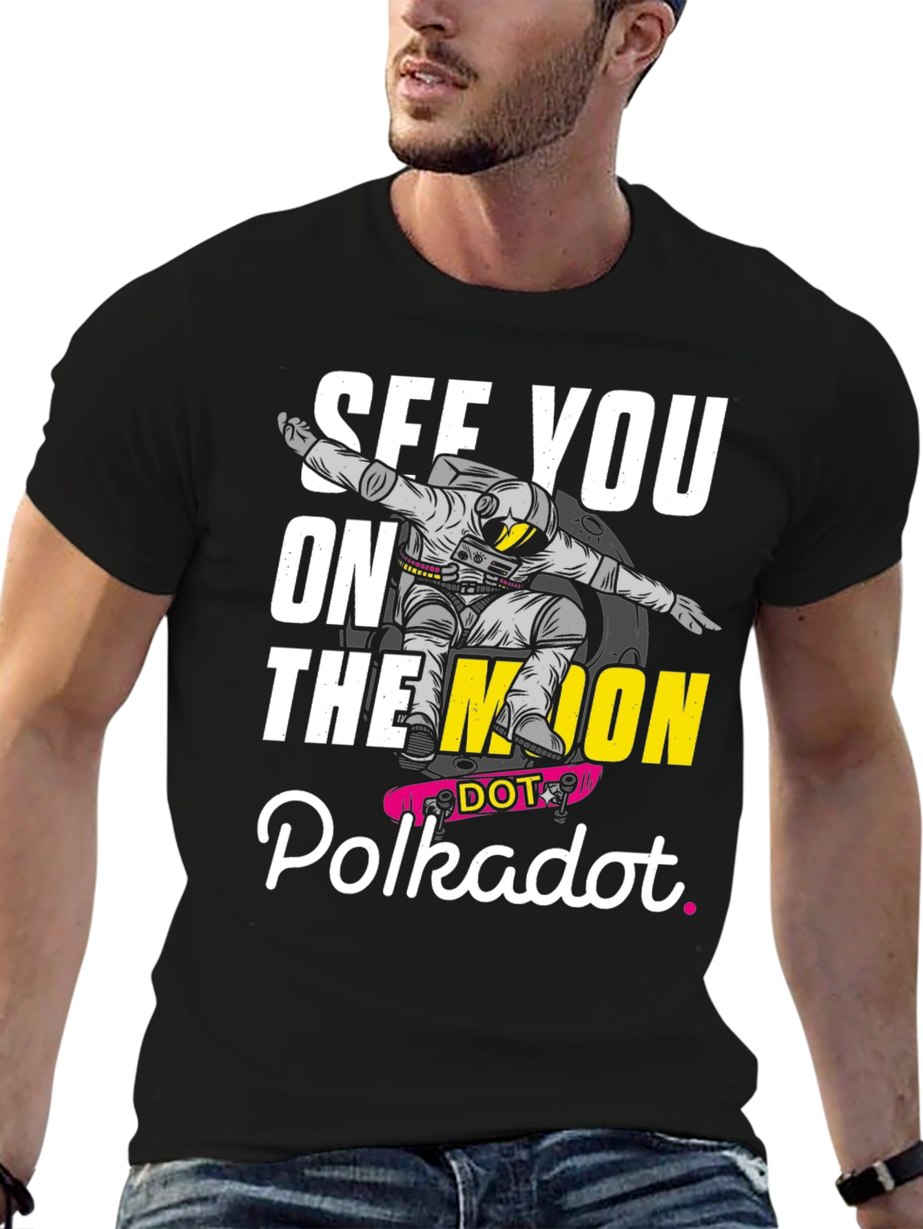 Polkadot See You On The Moon Astronaut T-Shirt