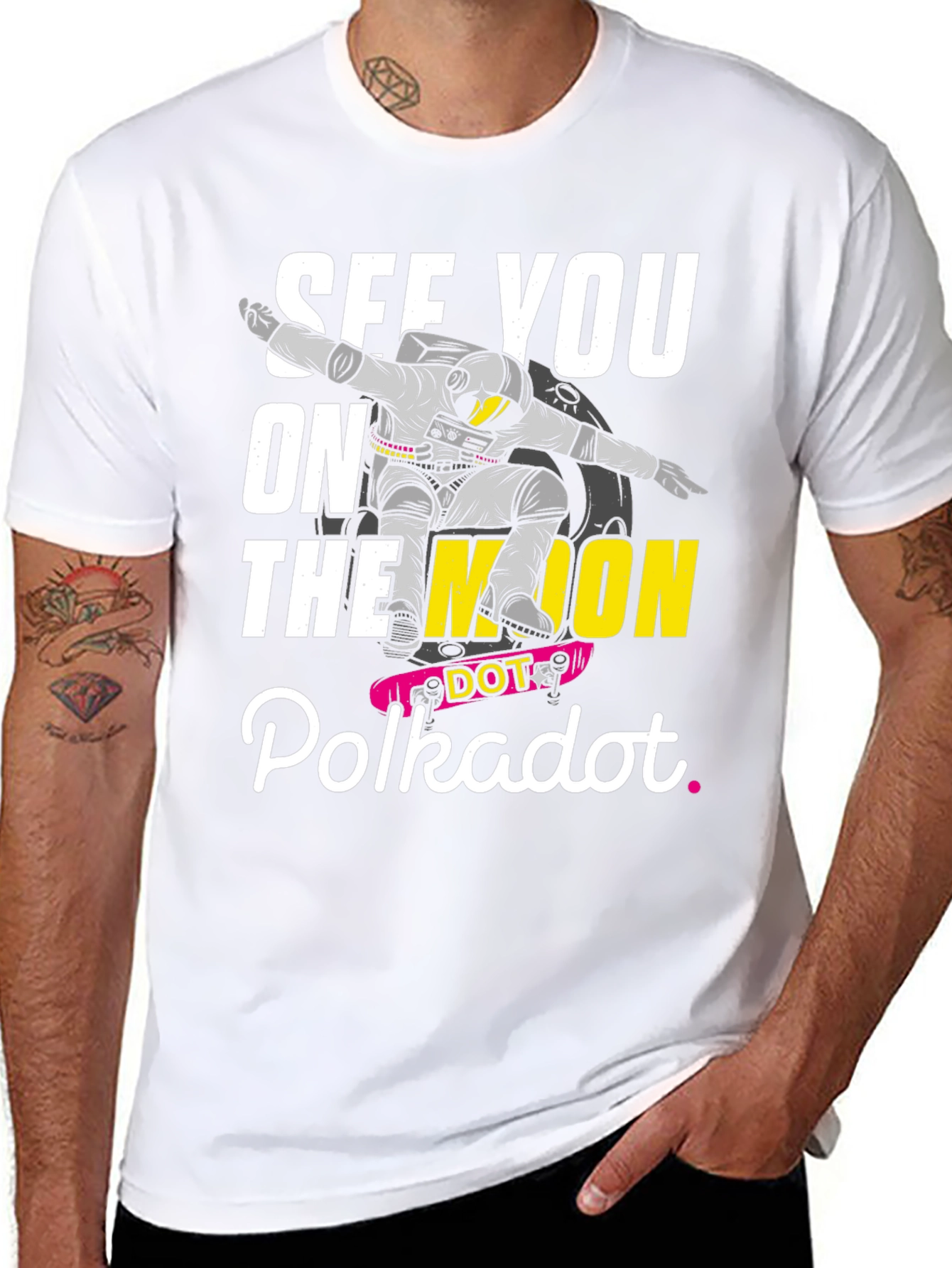 Polkadot See You On The Moon Astronaut T-Shirt