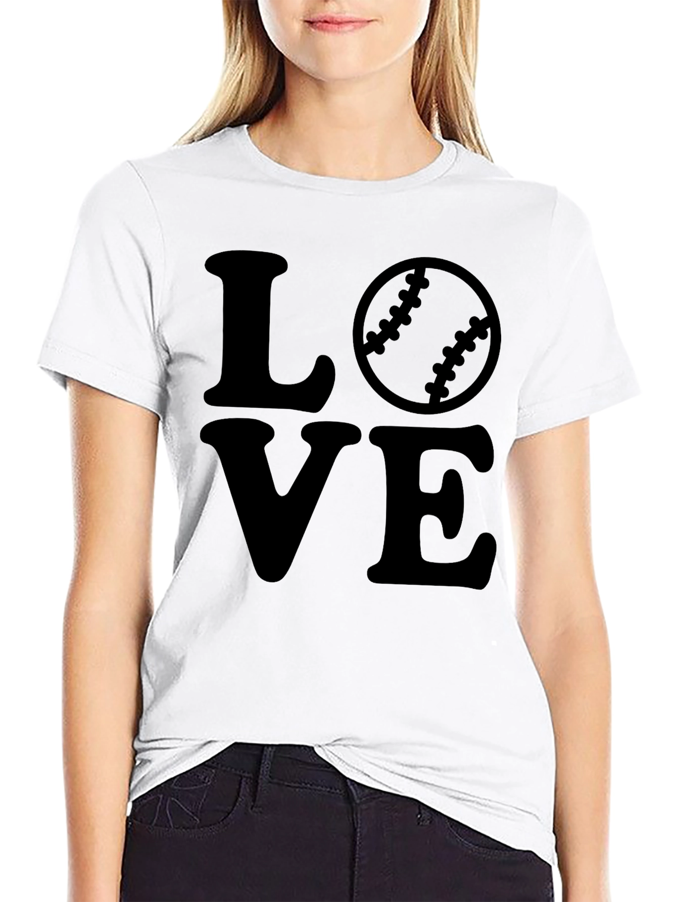 Love Baseball Graphic Tee - Black Casual Shirt