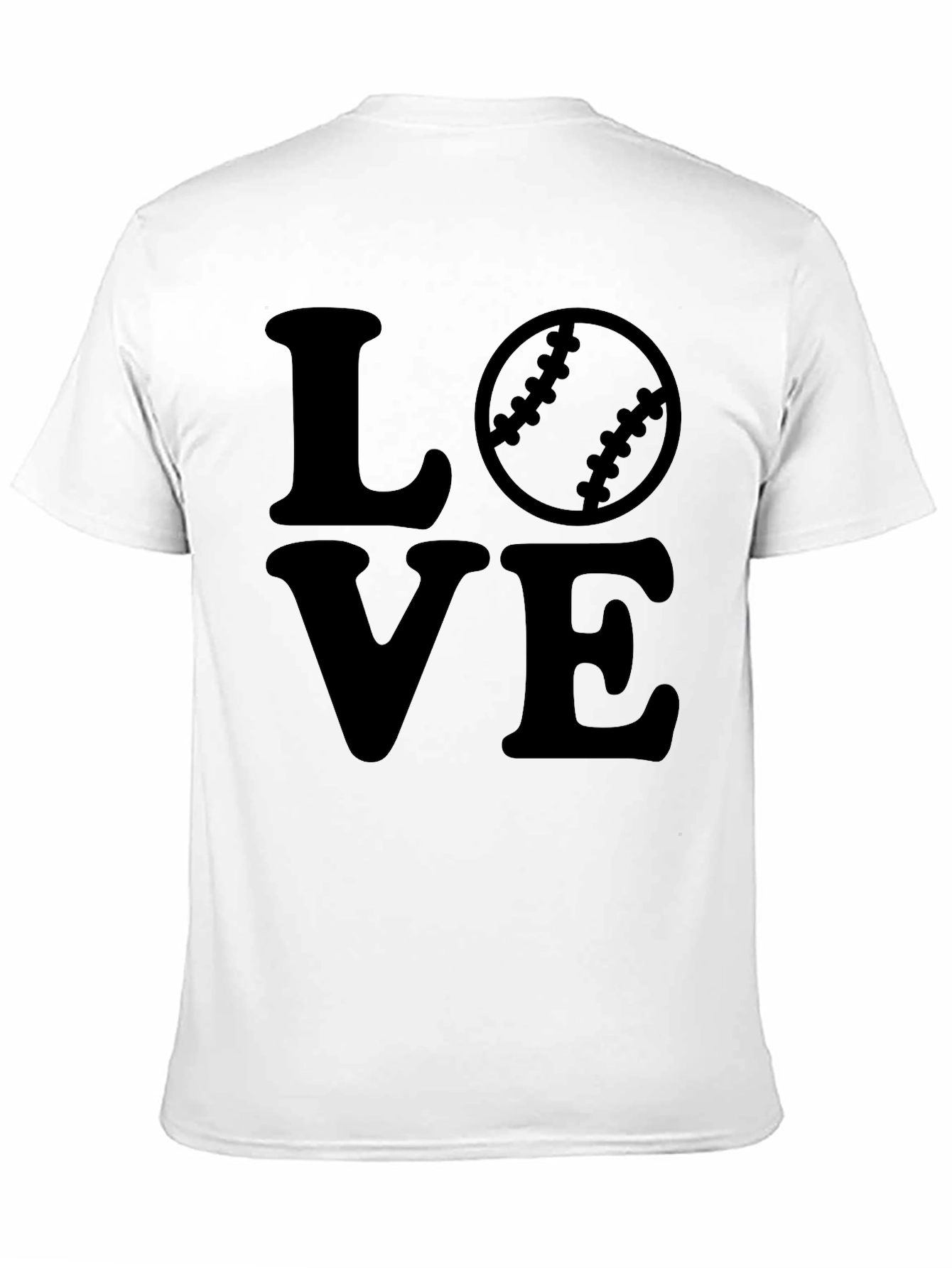 Love Baseball Graphic Tee - Black Casual Shirt