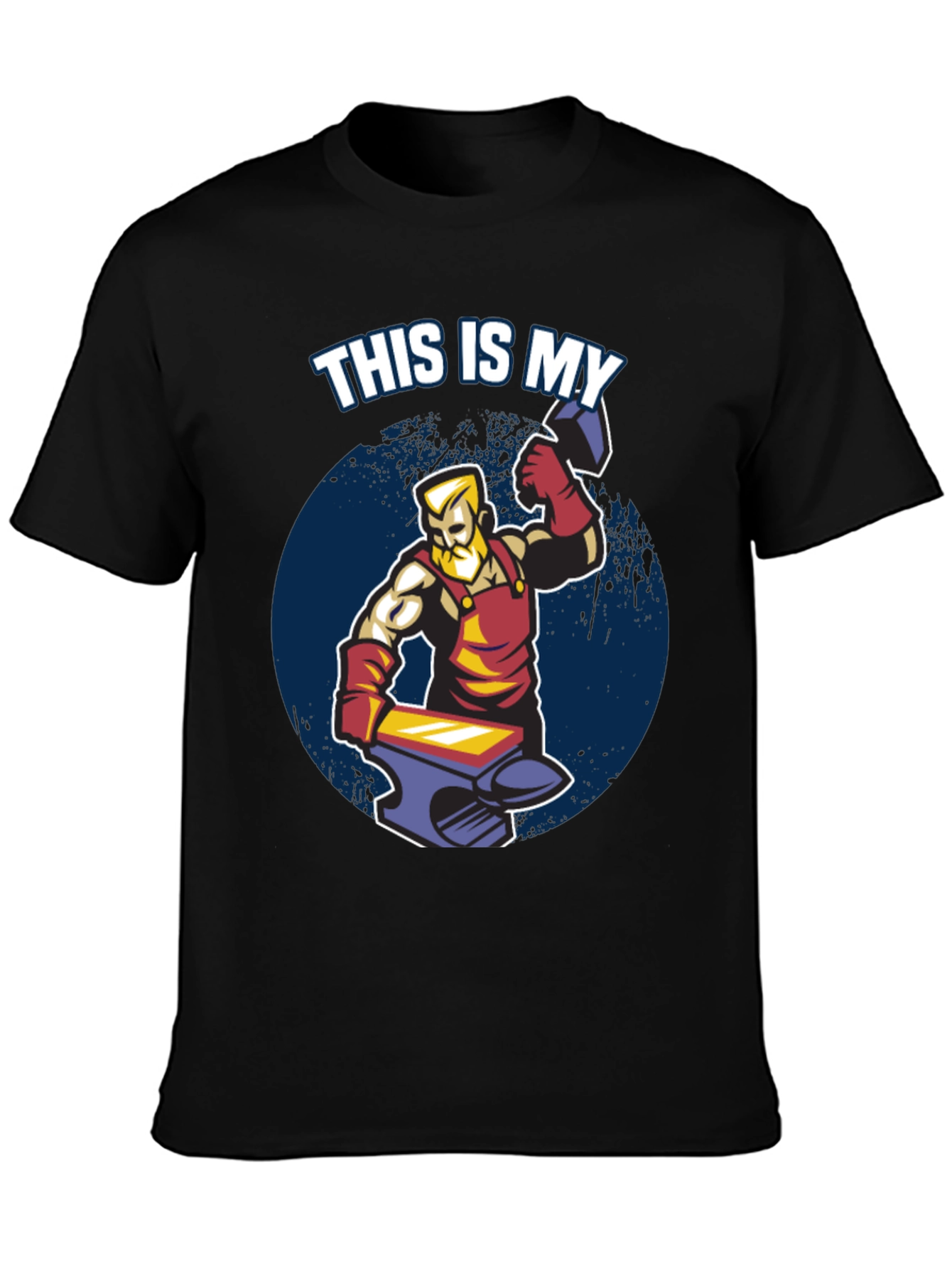 Blacksmith Hammer Anvil Graphic T-Shirt