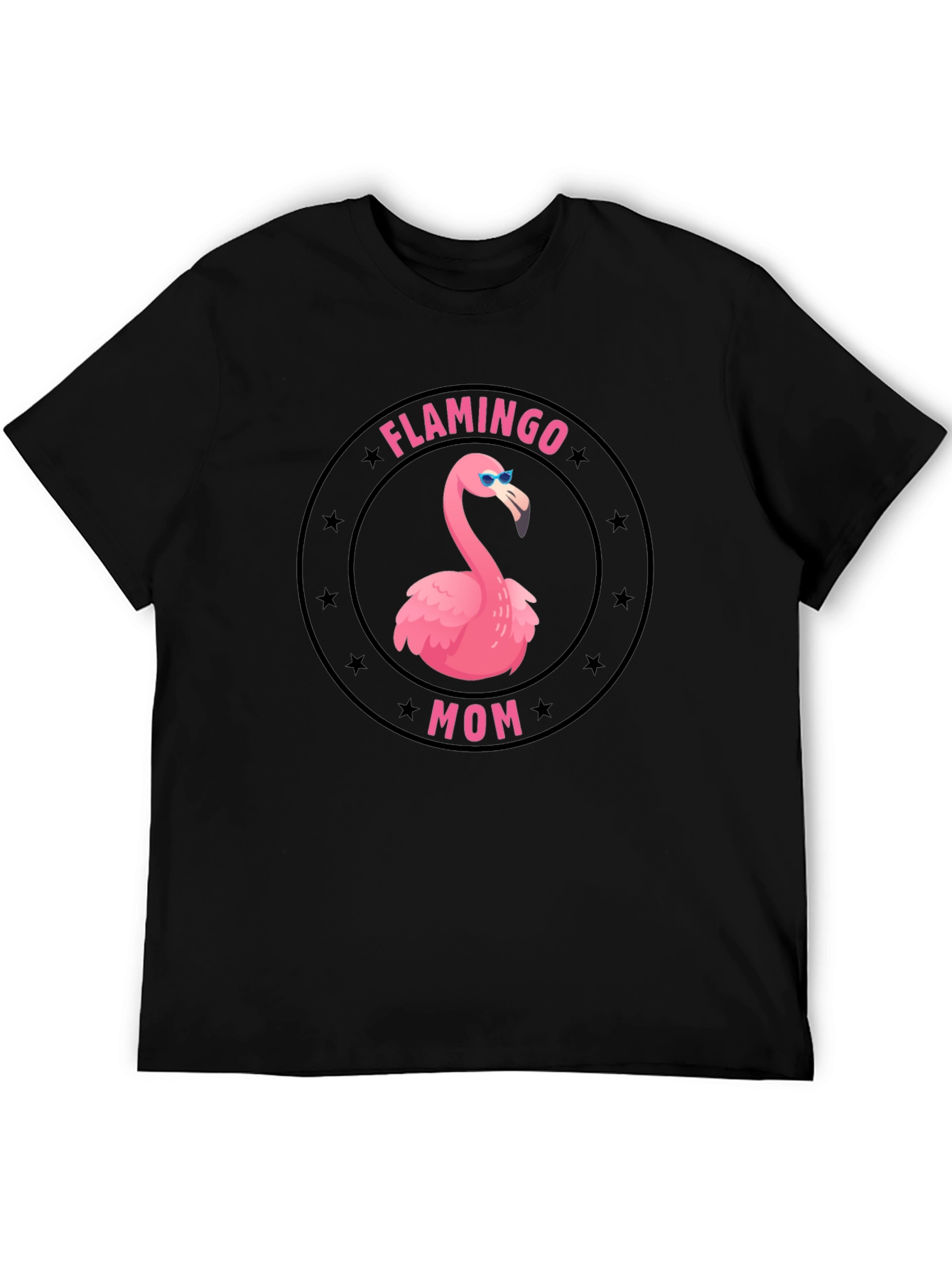 Flamingo Mom Graphic T-Shirt - Cute Pink Bird Tee