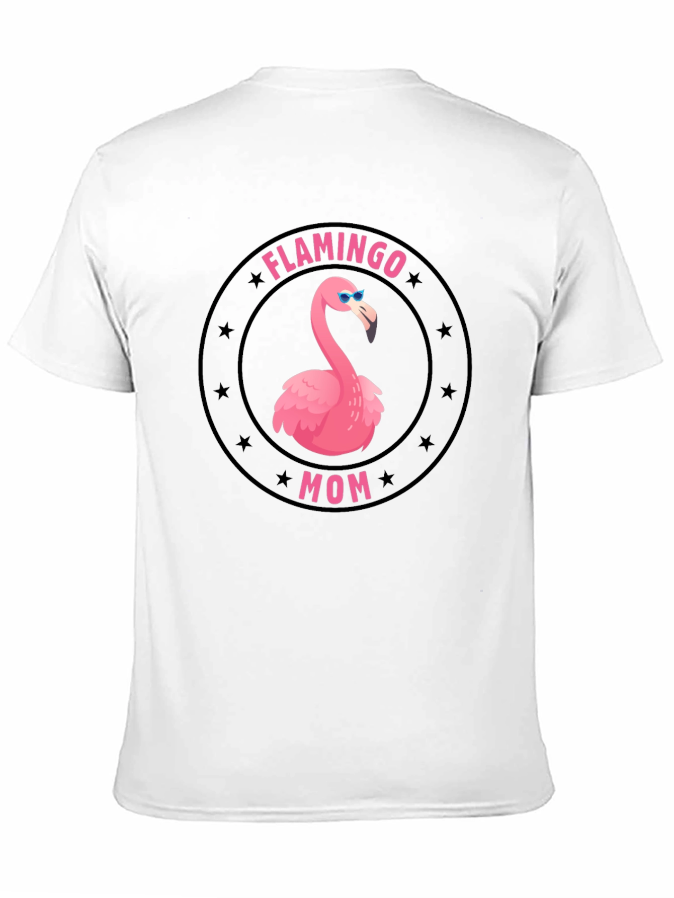 Flamingo Mom Graphic T-Shirt - Cute Pink Bird Tee