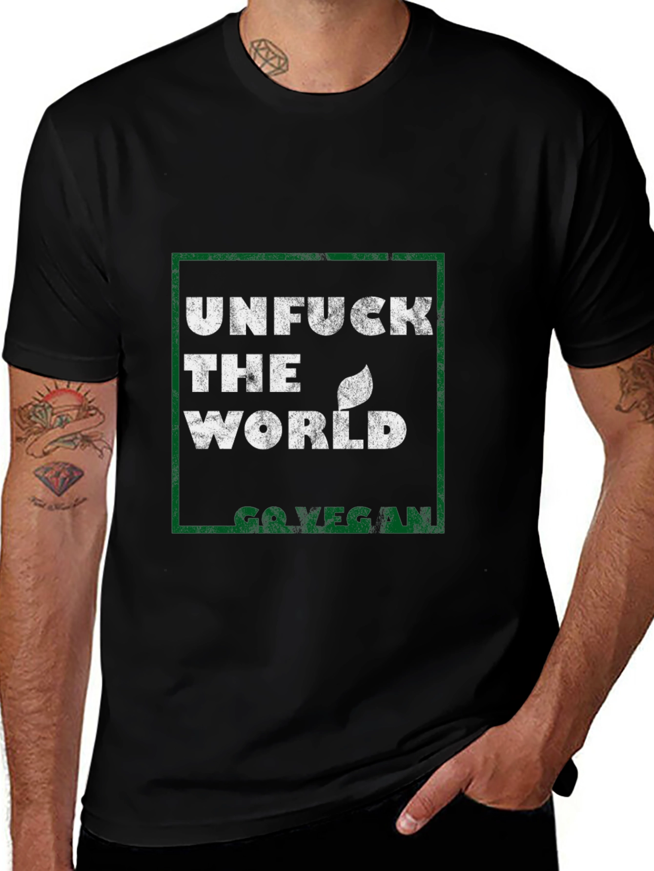 Unf*ck The World Go Vegan Graphic Tee