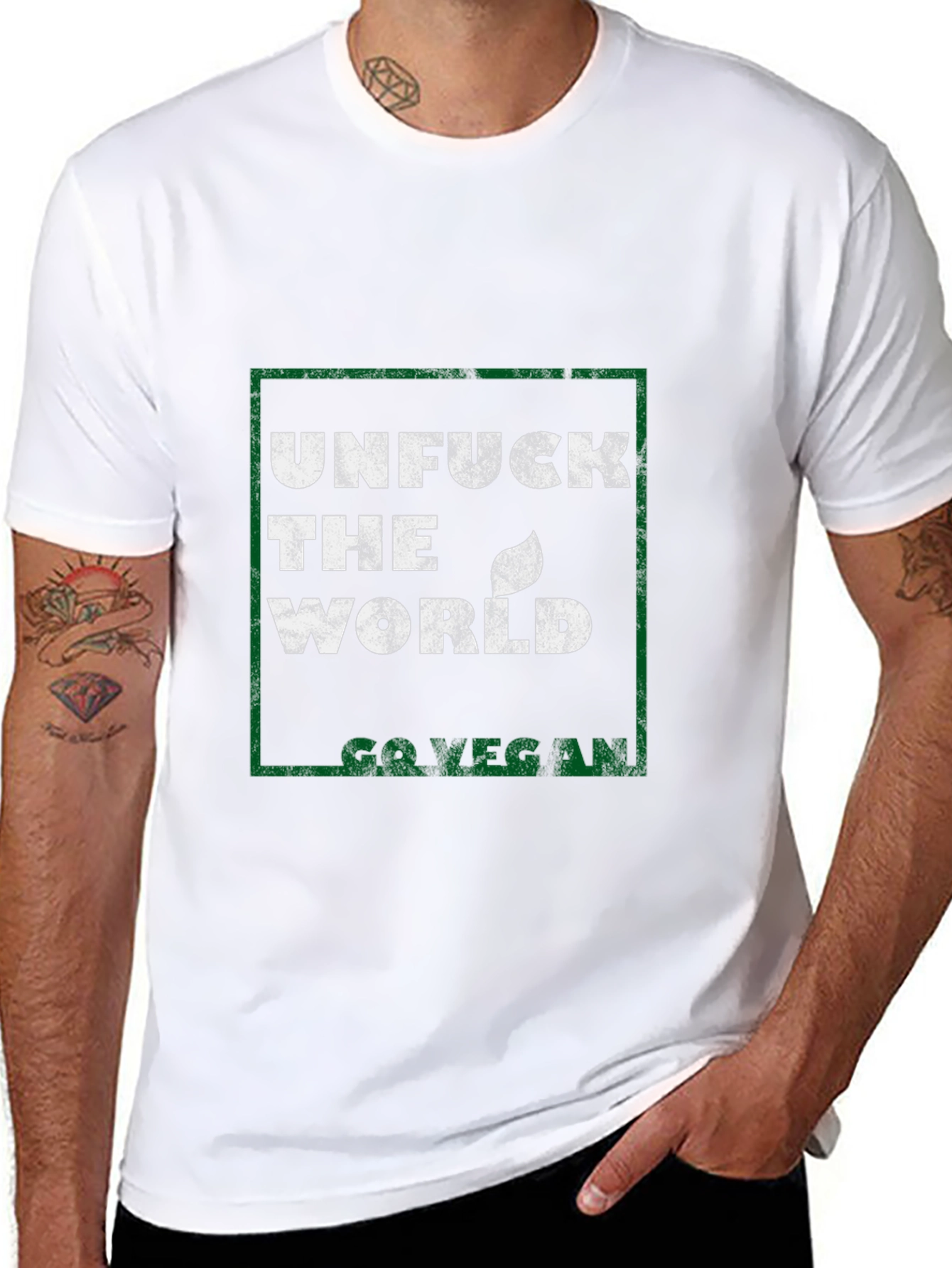Unf*ck The World Go Vegan Graphic Tee