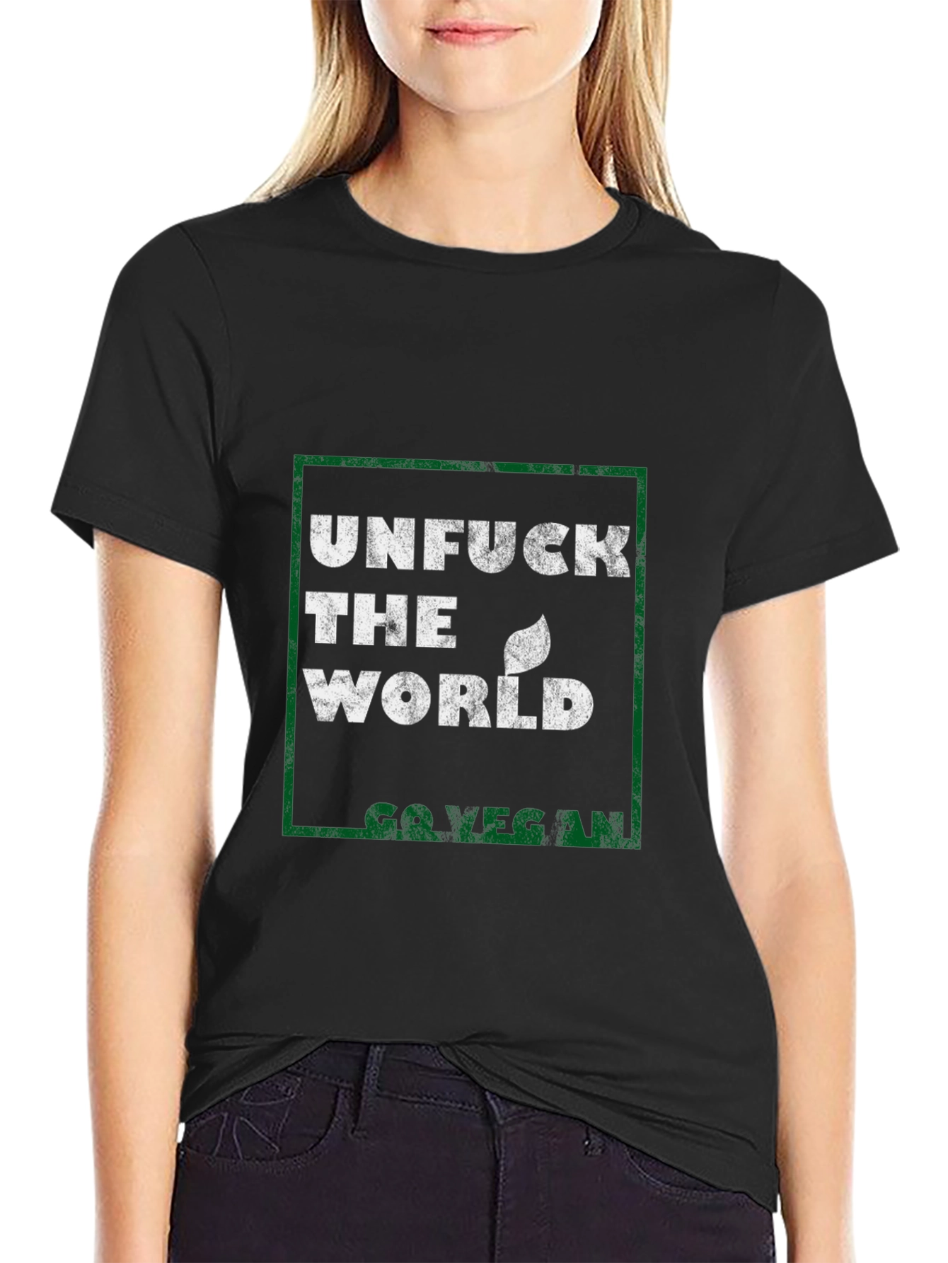 Unf*ck The World Go Vegan Graphic Tee