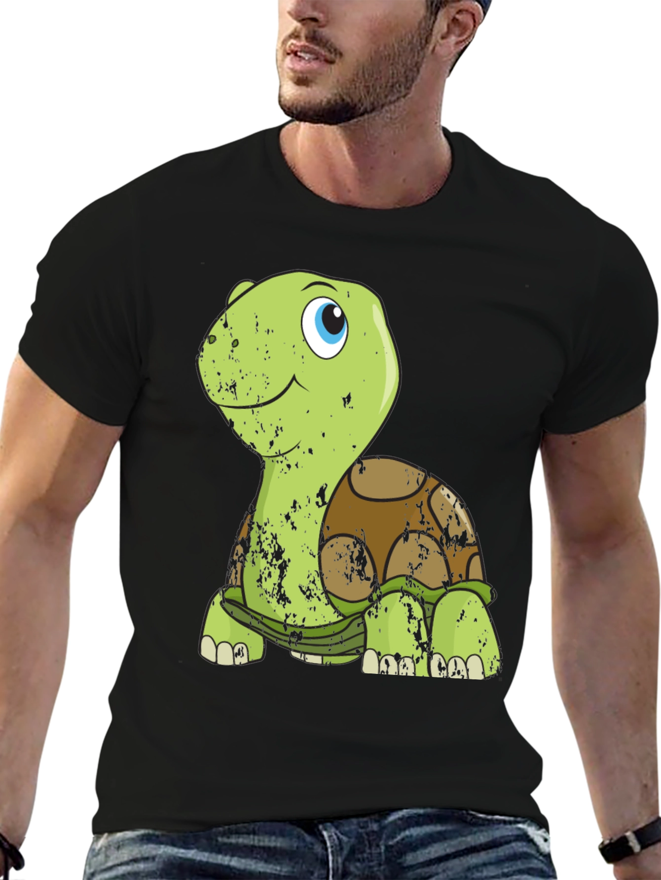 Cartoon Turtle Graphic Tee - Fun & Unique