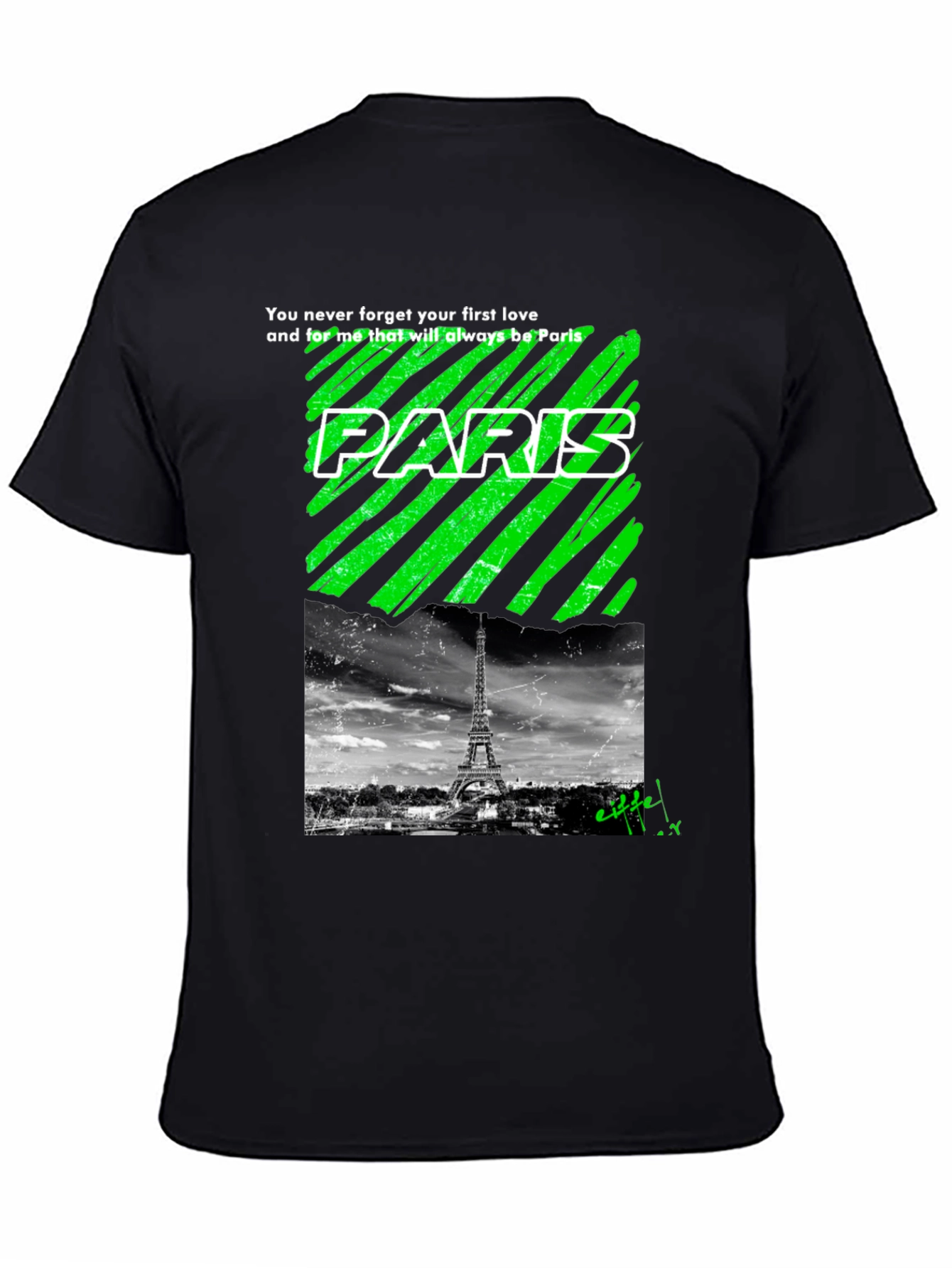 Paris Graphic Tee - Eiffel Tower Mens T-Shirt