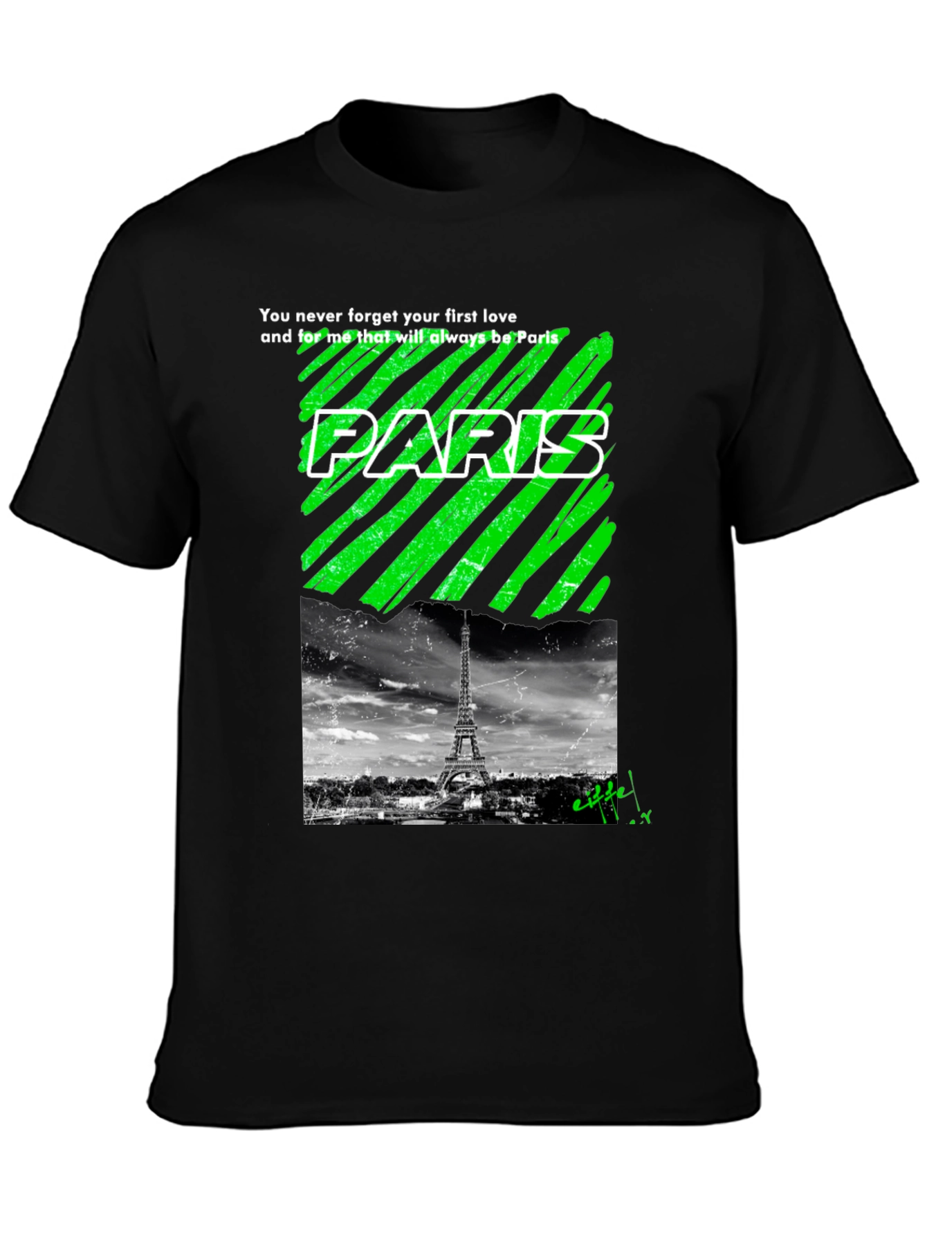 Paris Graphic Tee - Eiffel Tower Mens T-Shirt