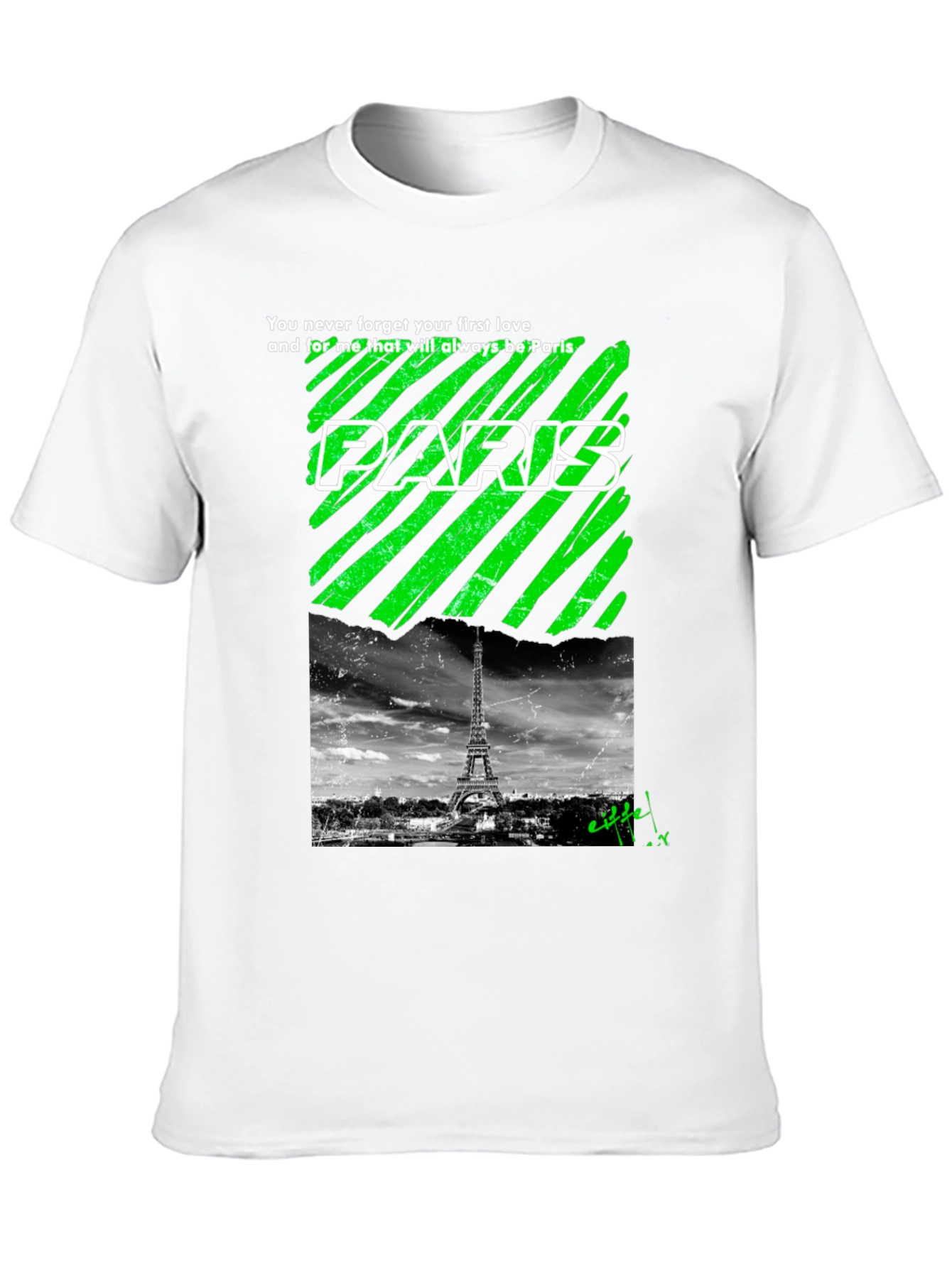 Paris Graphic Tee - Eiffel Tower Mens T-Shirt