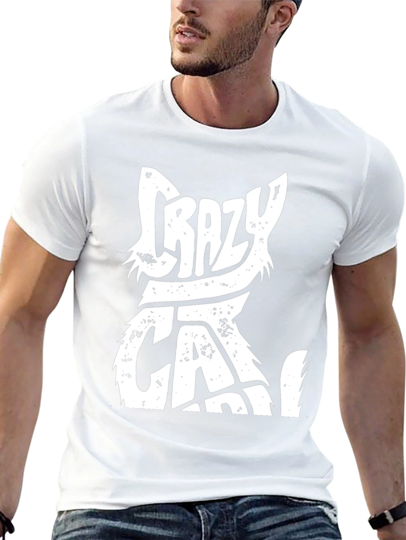 Crazy Cat T-Shirt - Cool Graphic Tee