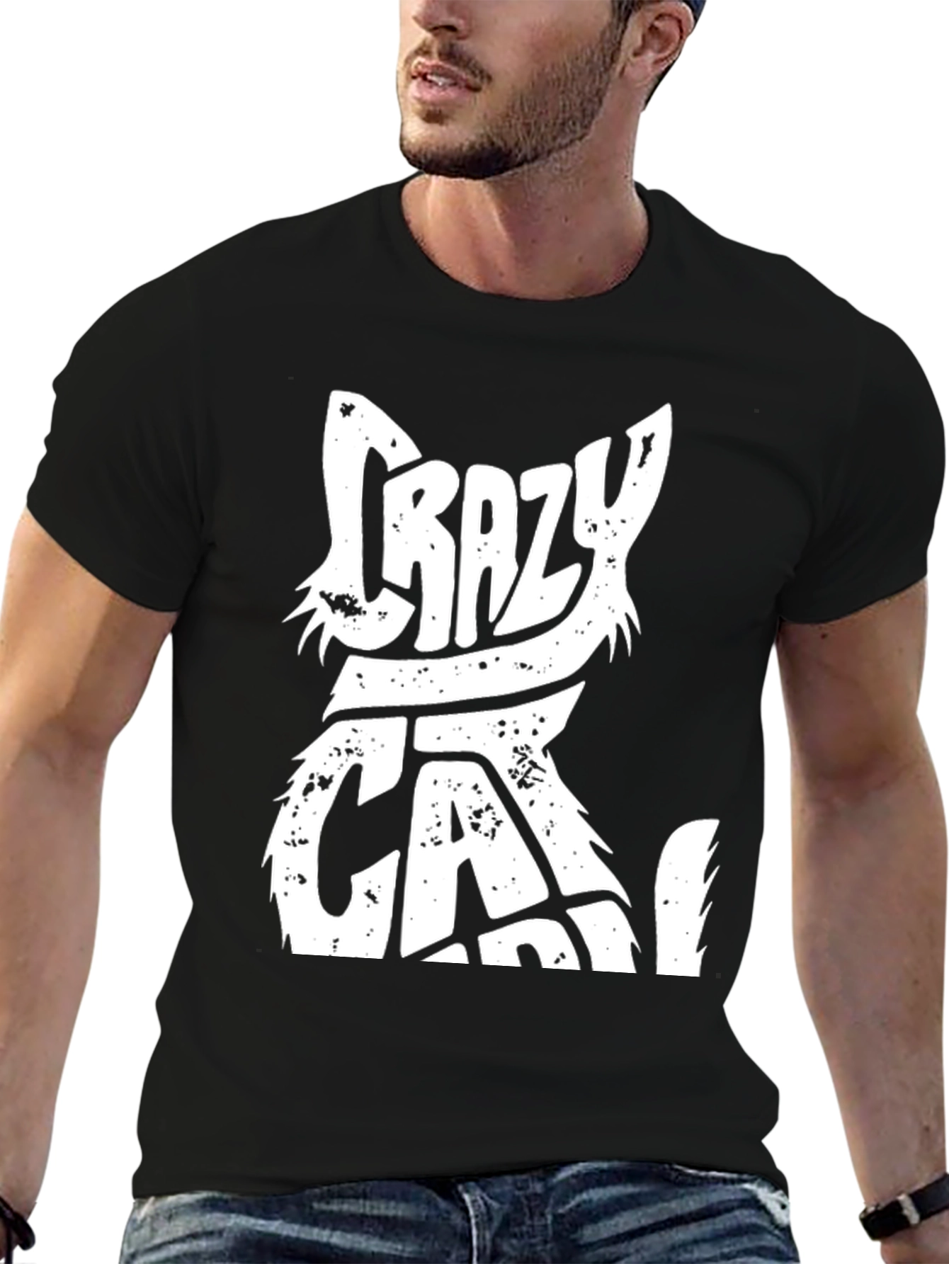 Crazy Cat T-Shirt - Cool Graphic Tee