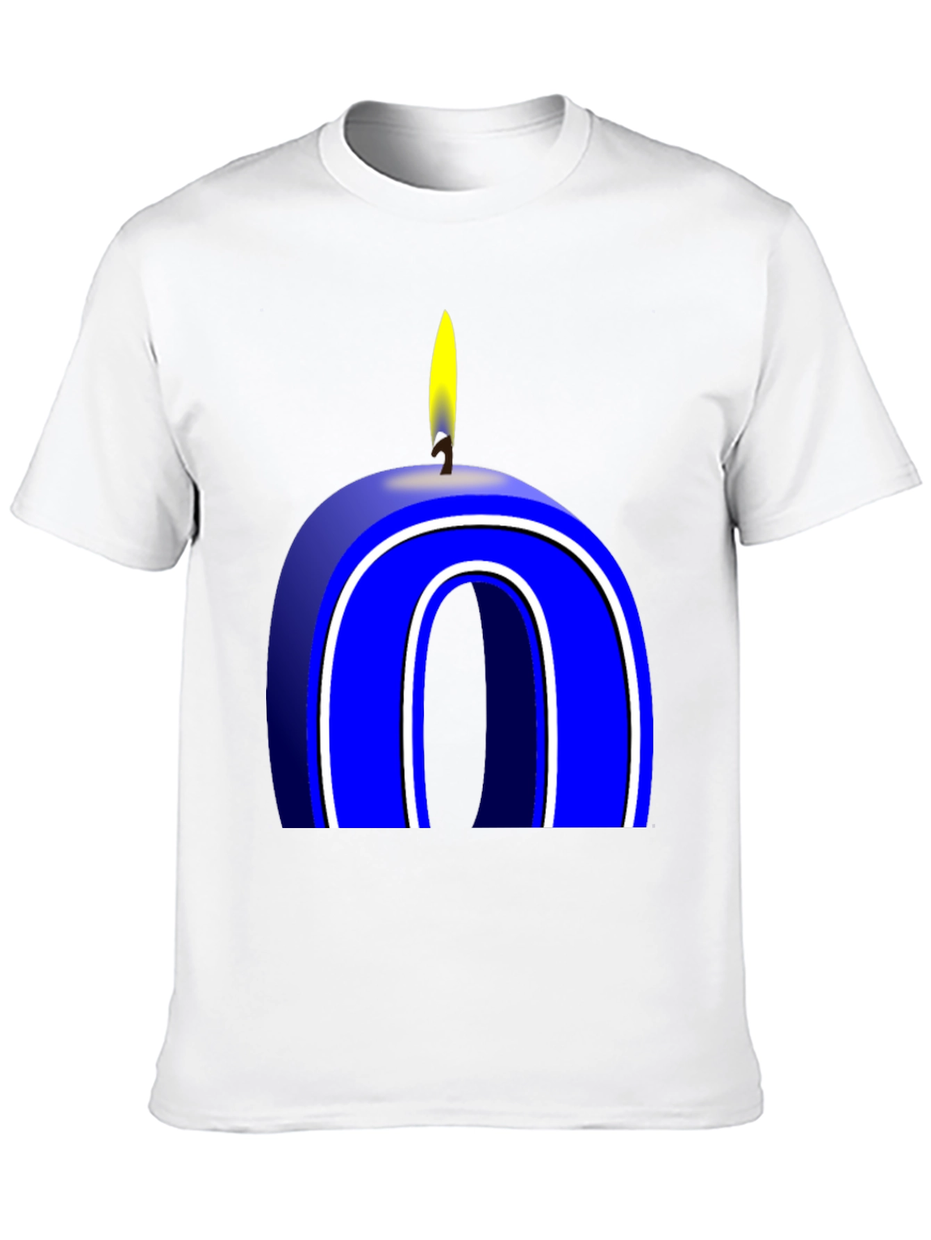 Blue Number 0 Candle T-Shirt