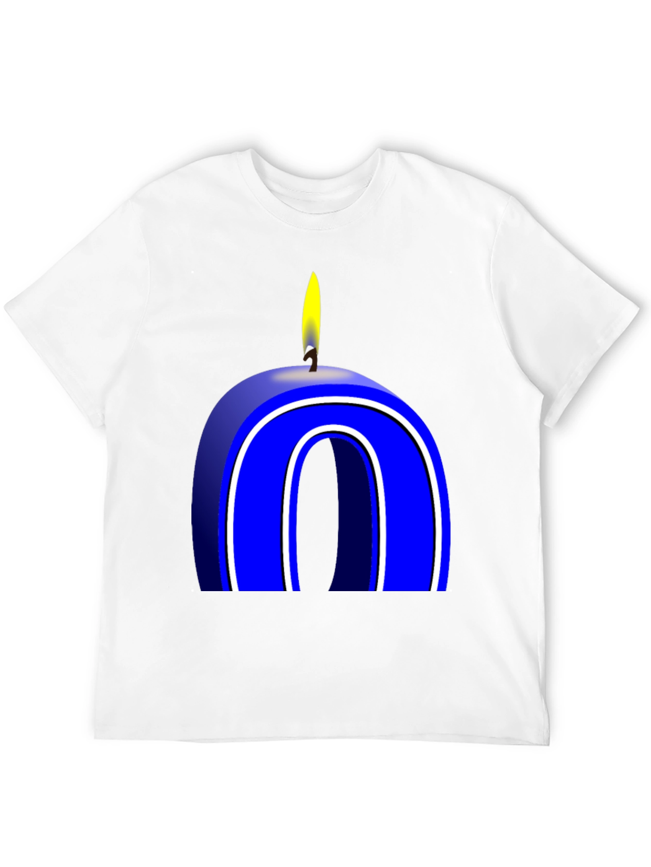 Blue Number 0 Candle T-Shirt