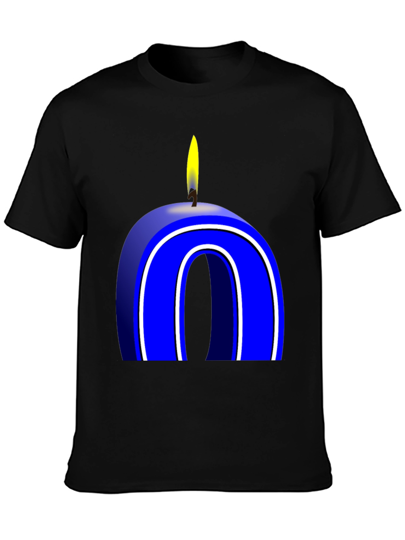 Blue Number 0 Candle T-Shirt