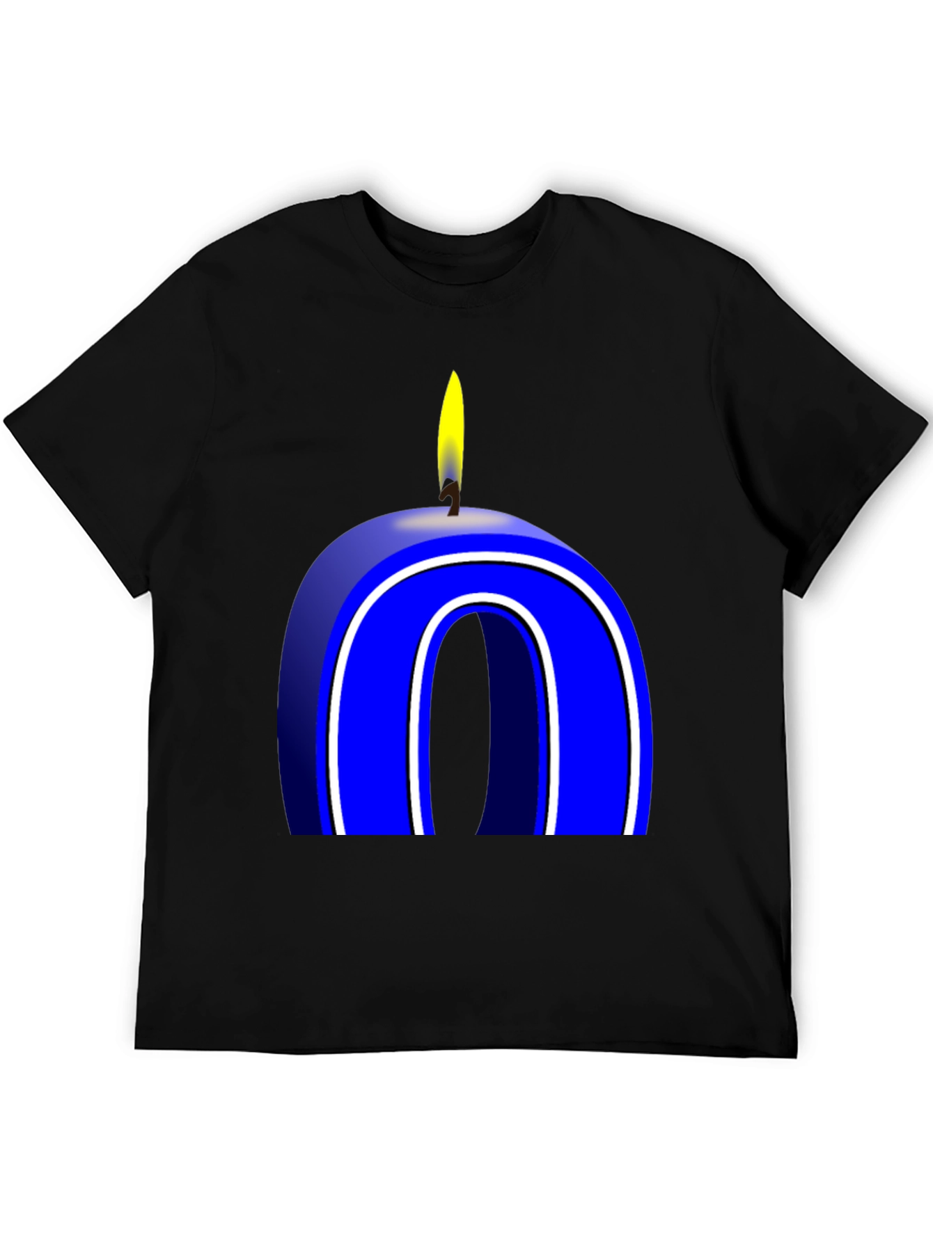 Blue Number 0 Candle T-Shirt