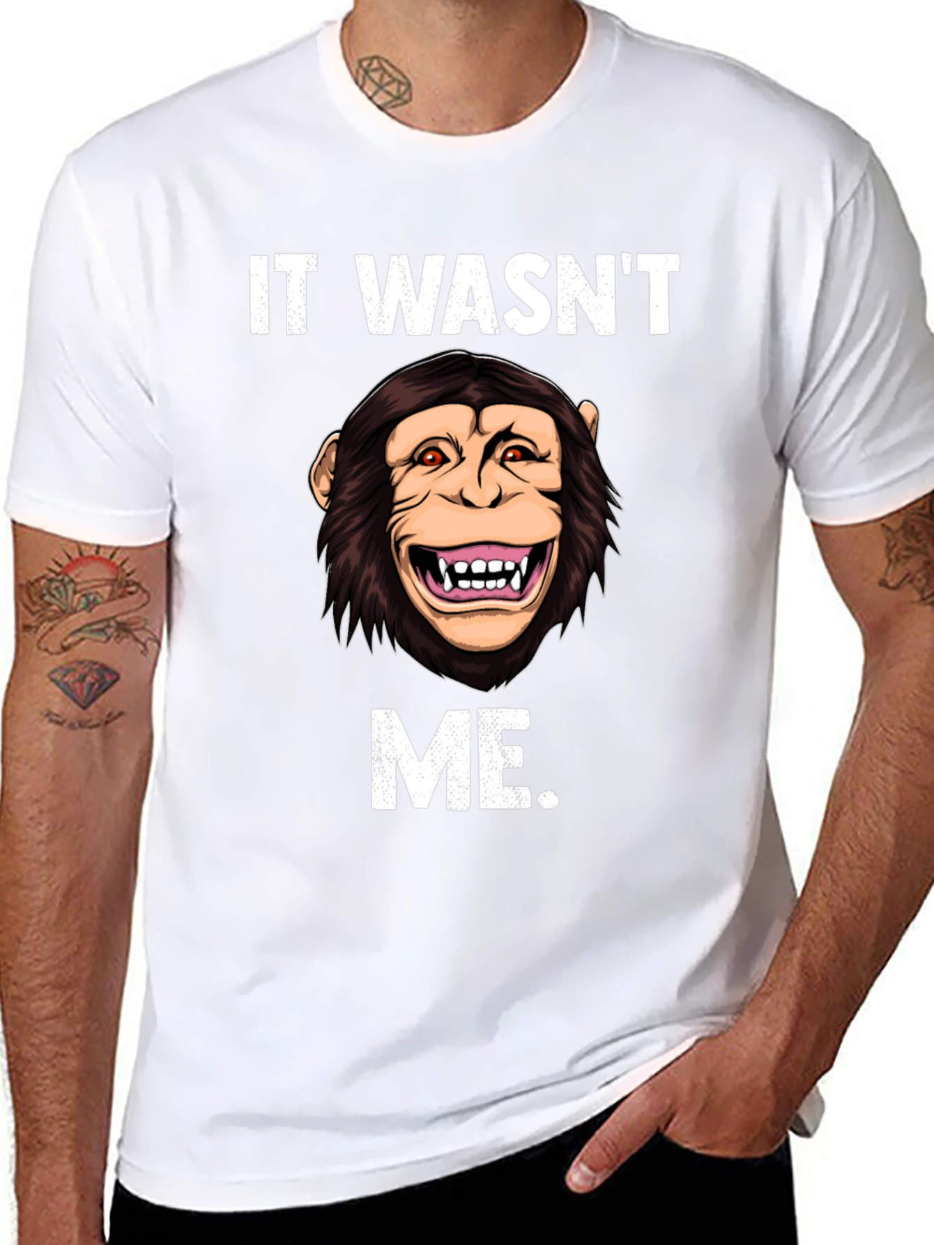 Funny Monkey It Wasnt Me T-Shirt