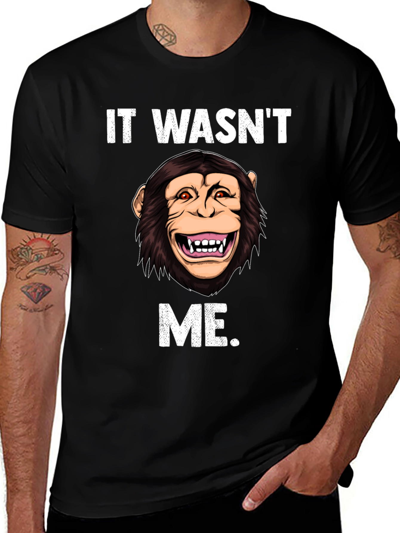 Funny Monkey It Wasnt Me T-Shirt