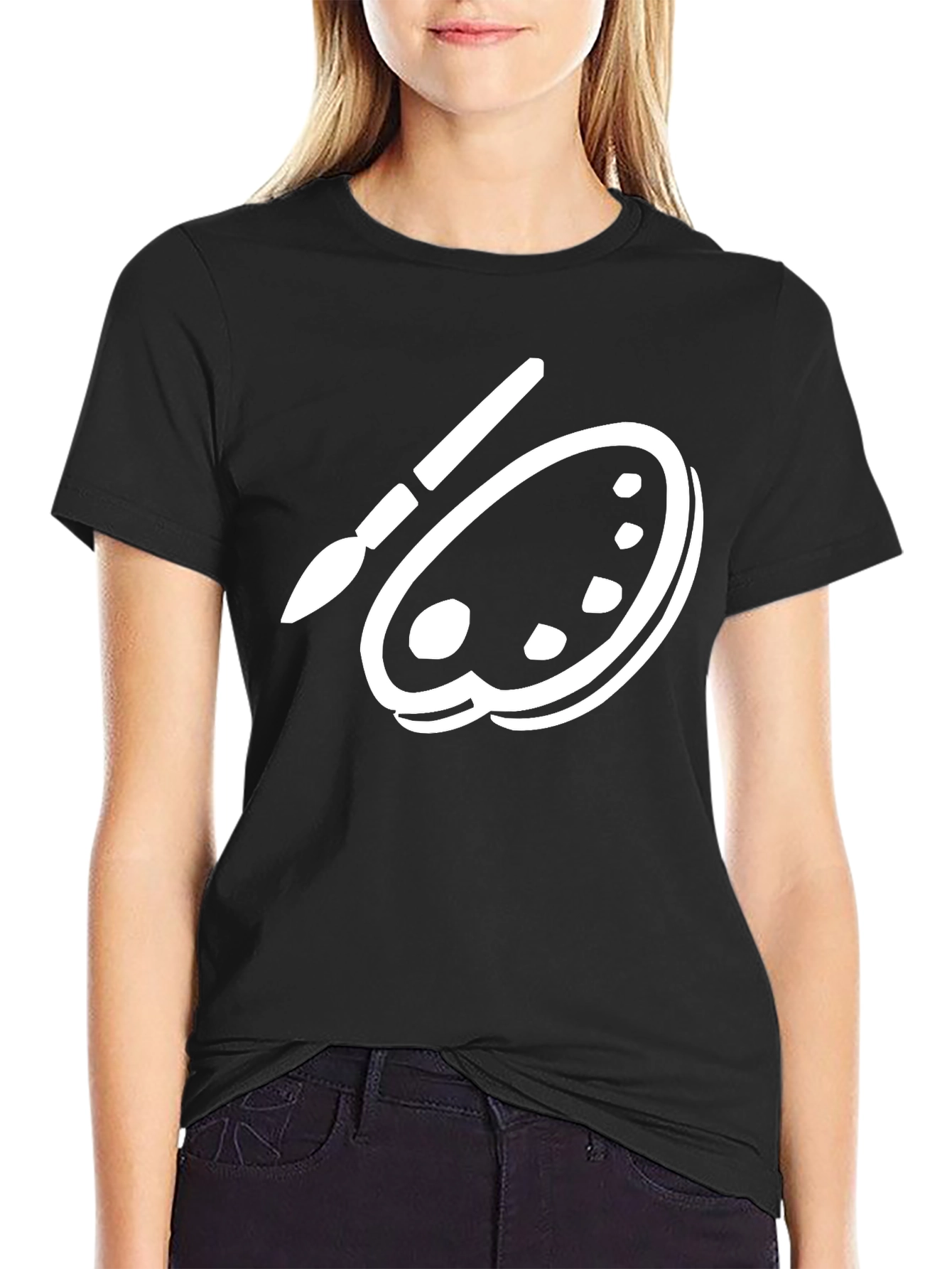 Artists Palette T-Shirt - Black Creative Tee