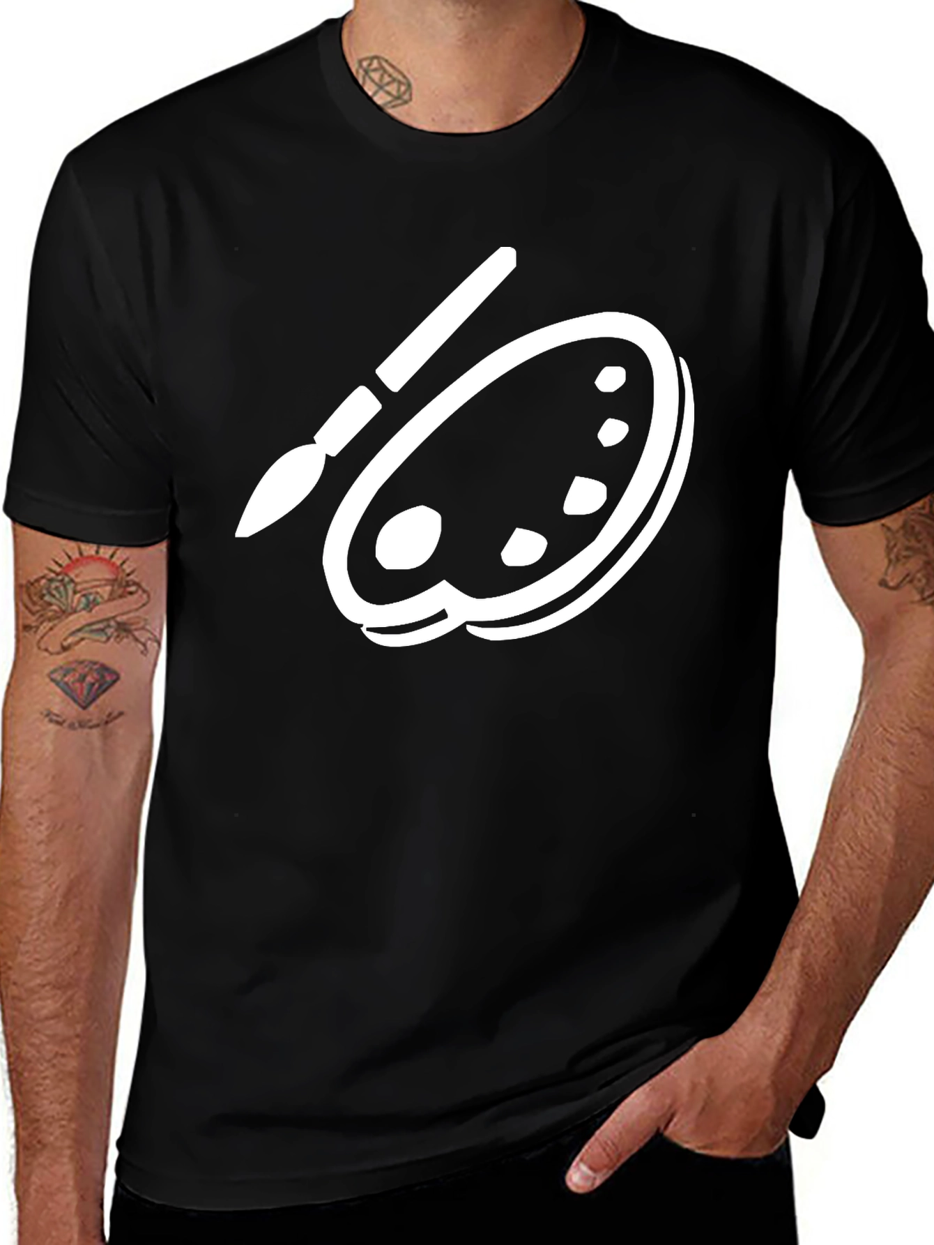 Artists Palette T-Shirt - Black Creative Tee