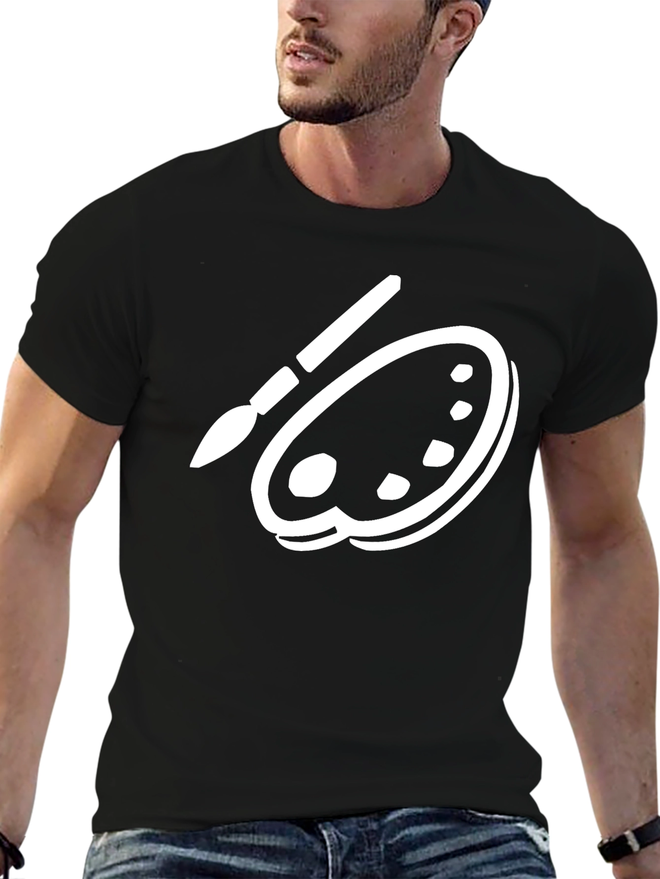 Artists Palette T-Shirt - Black Creative Tee