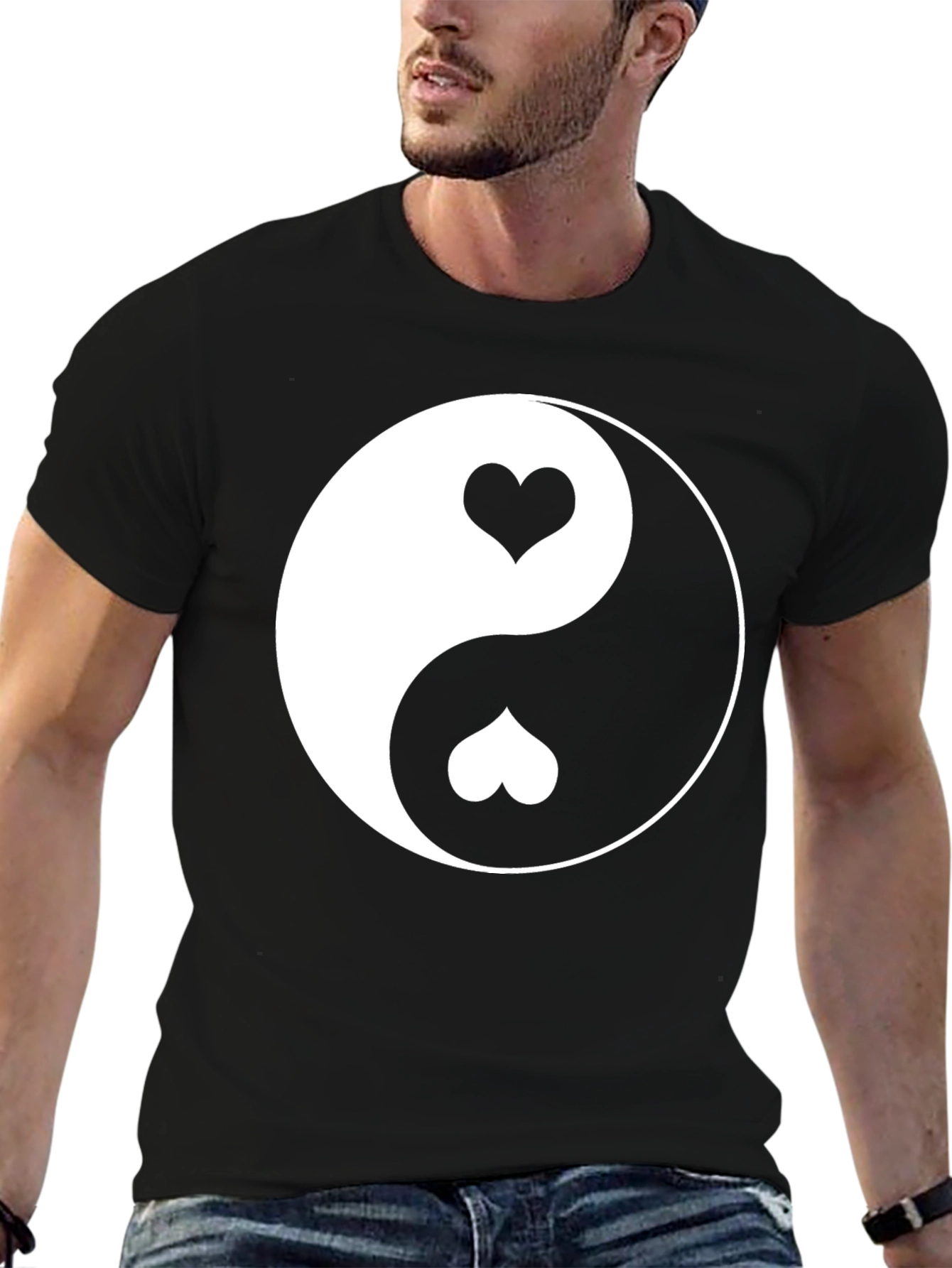 Yin Yang Heart T-Shirt - Balance & Love