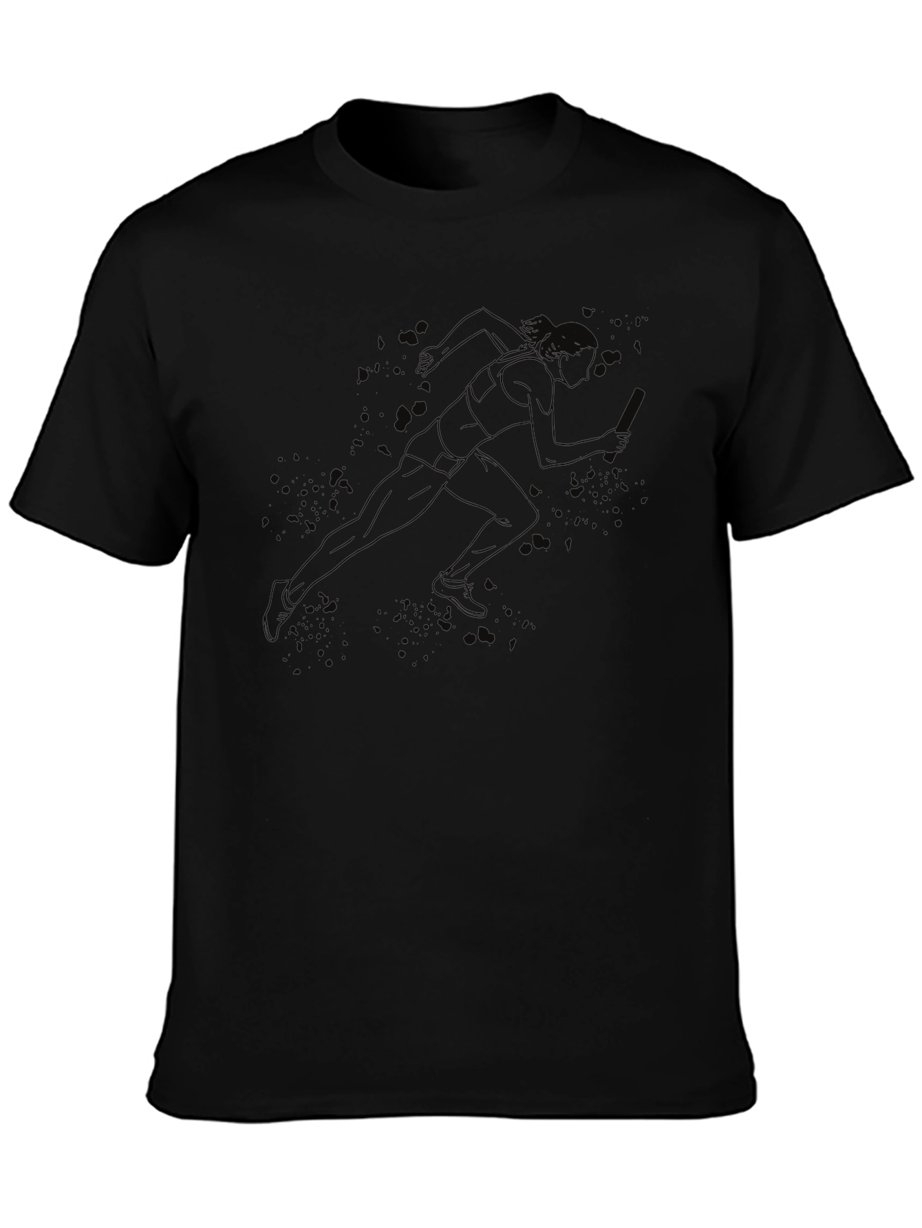 Black Runner Graphic Tee