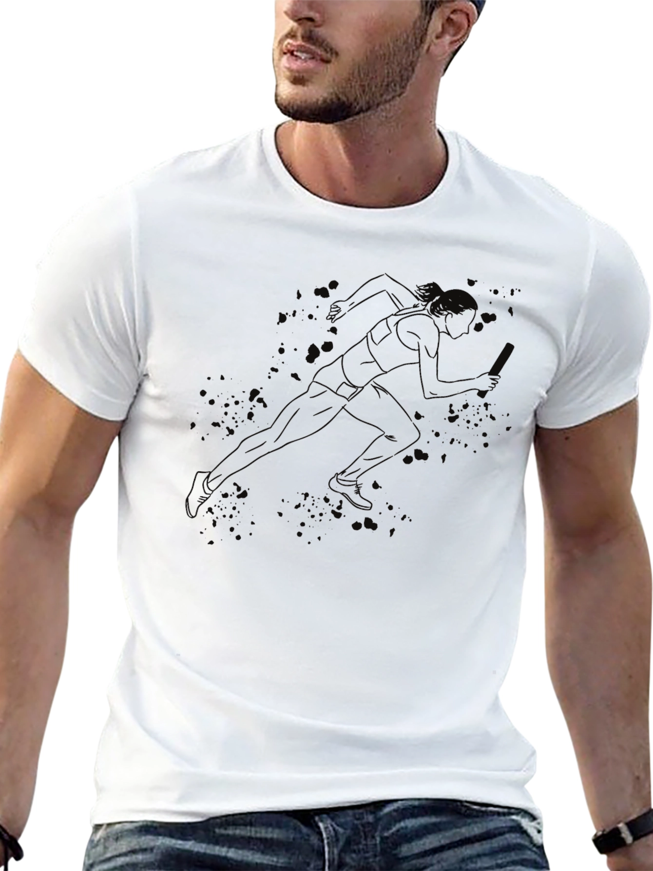 Black Runner Graphic Tee