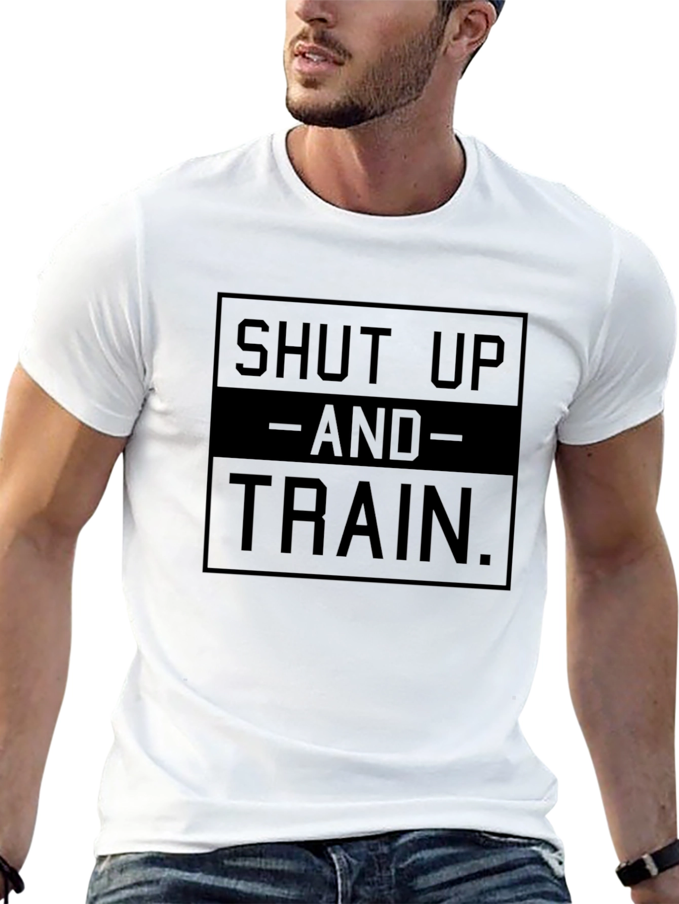 Shut Up And Train Black Graphic T-Shirt