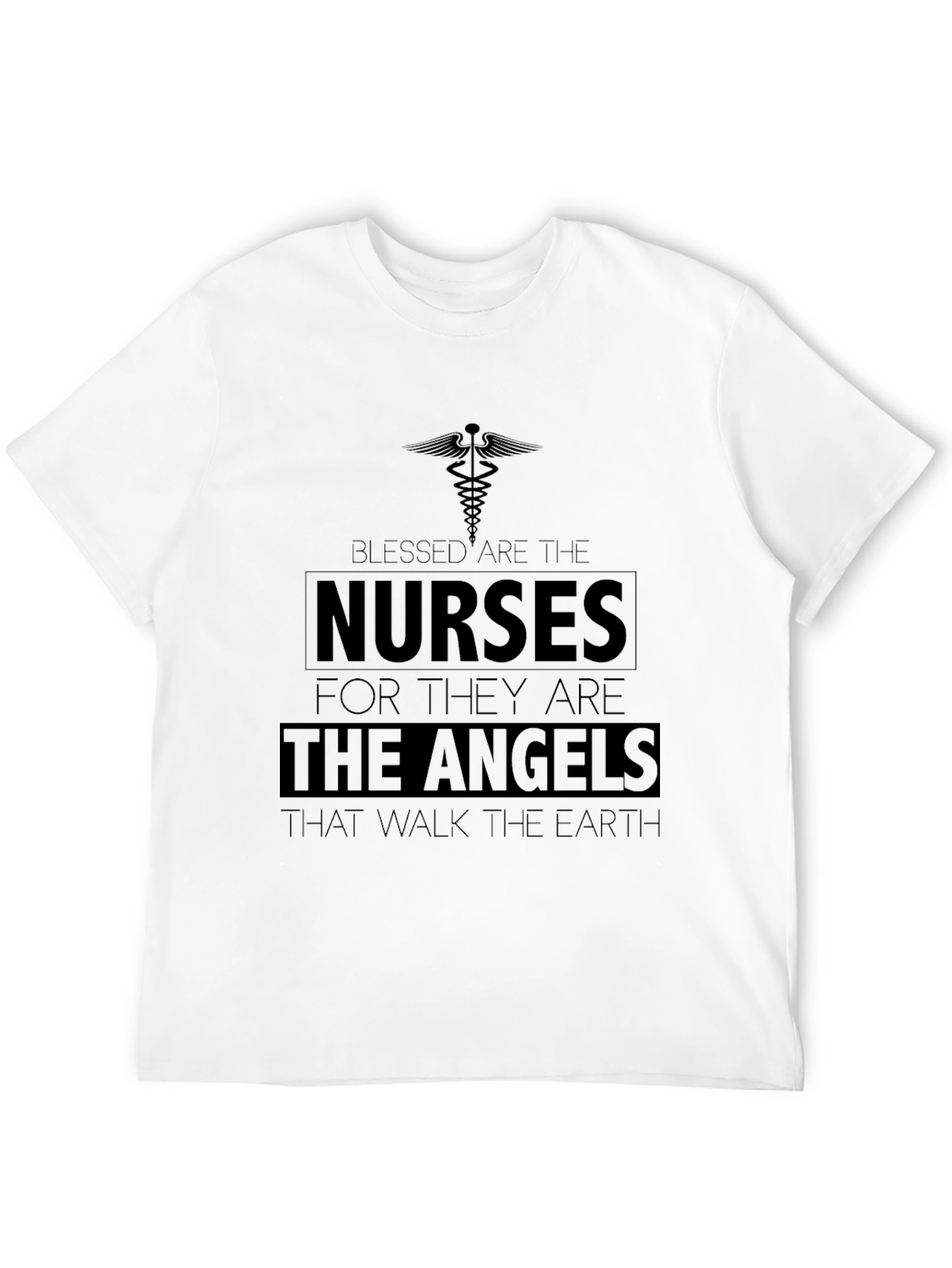 Blessed Nurses Graphic Tee - Angelic Nurse T-Shirt