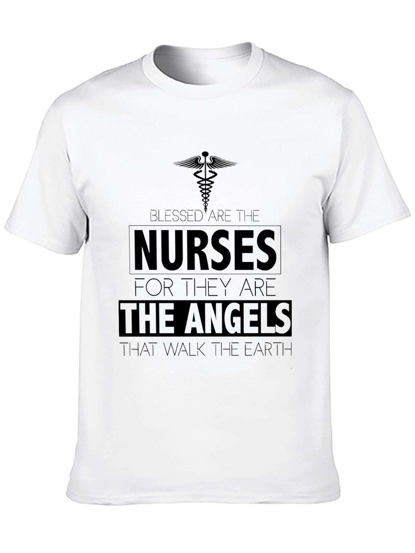 Blessed Nurses Graphic Tee - Angelic Nurse T-Shirt