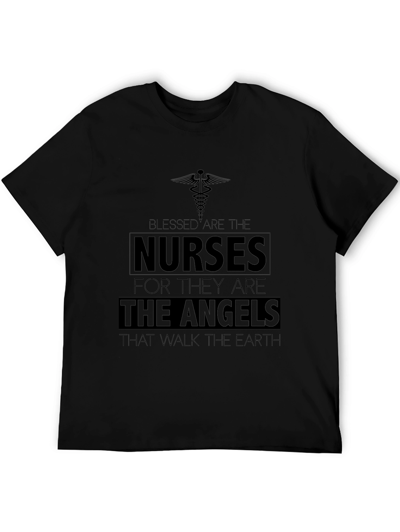 Blessed Nurses Graphic Tee - Angelic Nurse T-Shirt