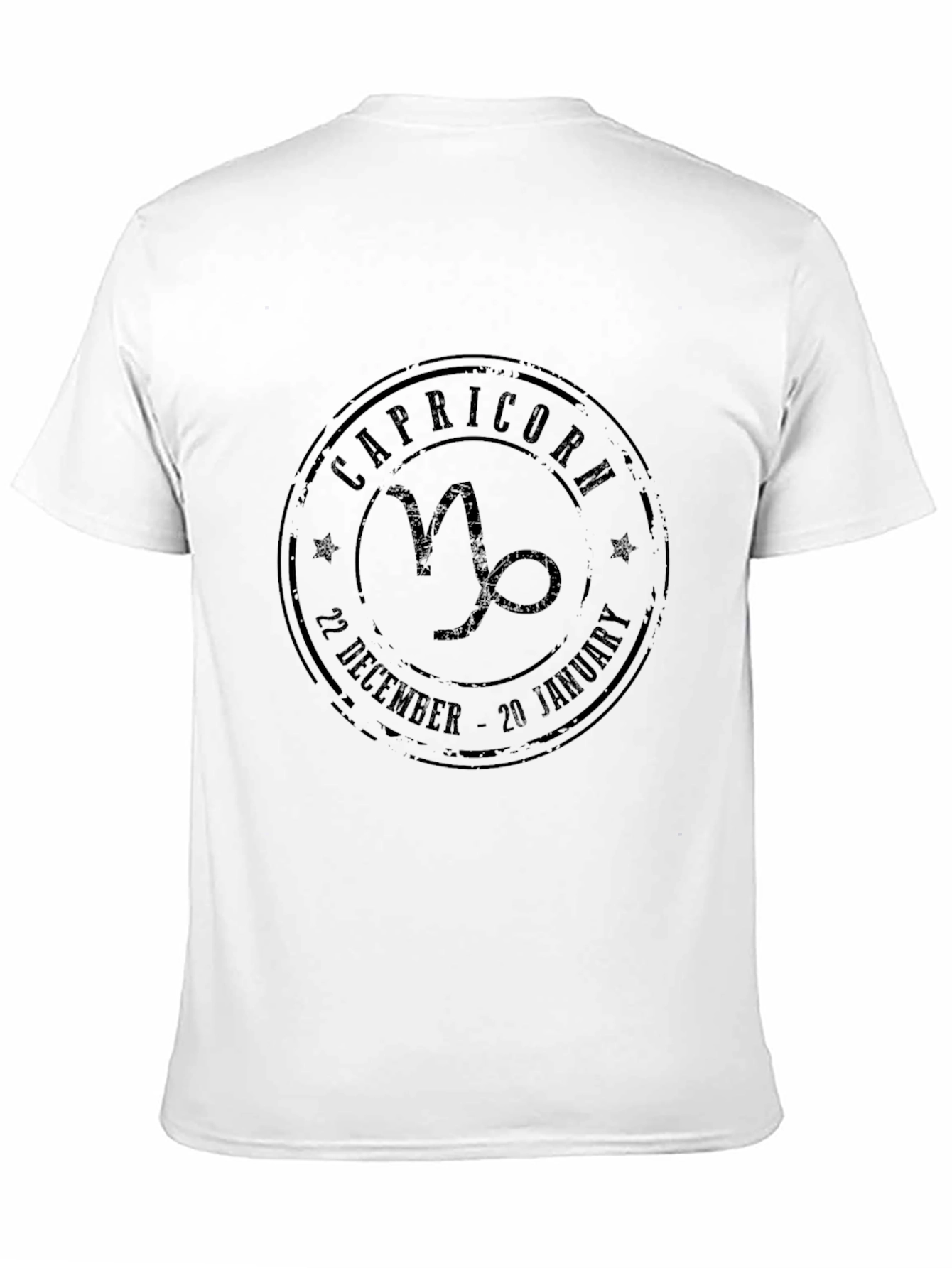 Capricorn Zodiac Sign Black Graphic T-Shirt