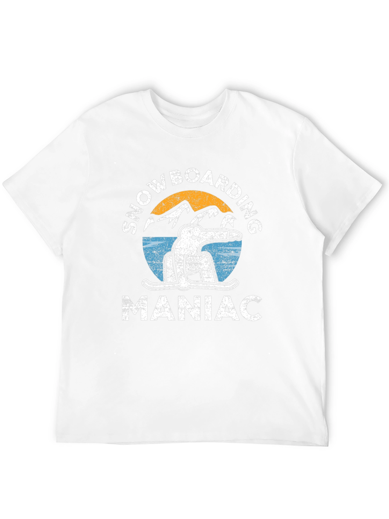 Snowboarding Maniac Graphic Tee - Black Cotton T-Shirt