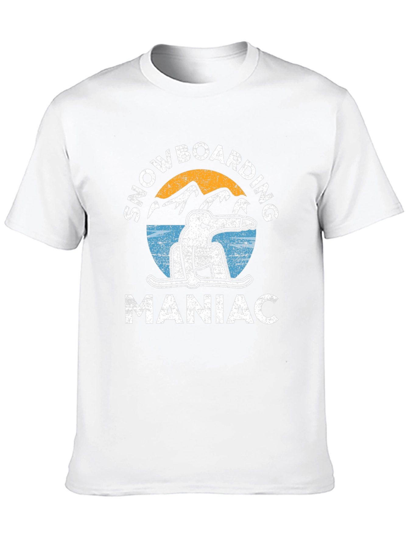 Snowboarding Maniac Graphic Tee - Black Cotton T-Shirt