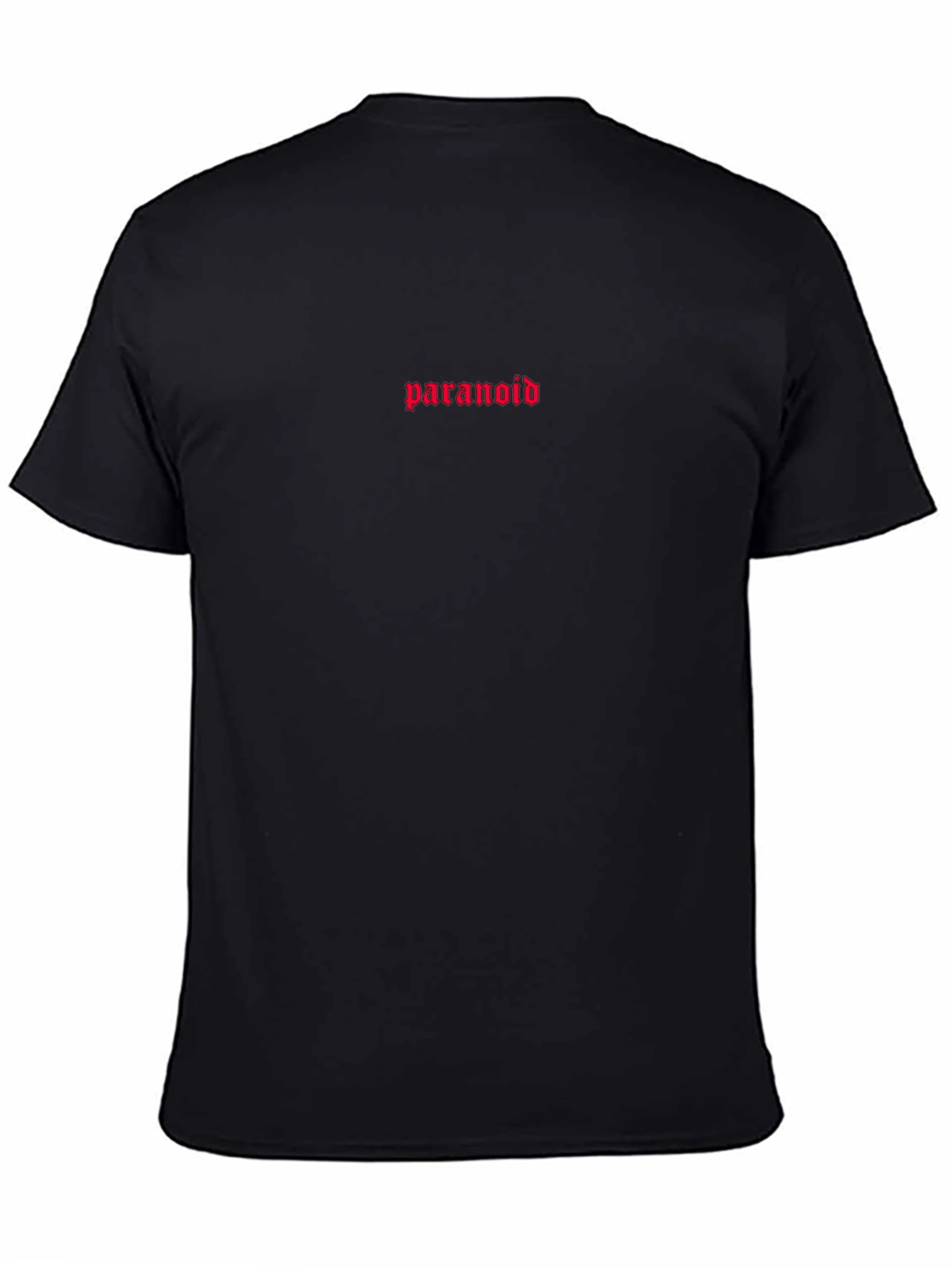 Paranoid Graphic Tee - Black Crew Neck T-Shirt