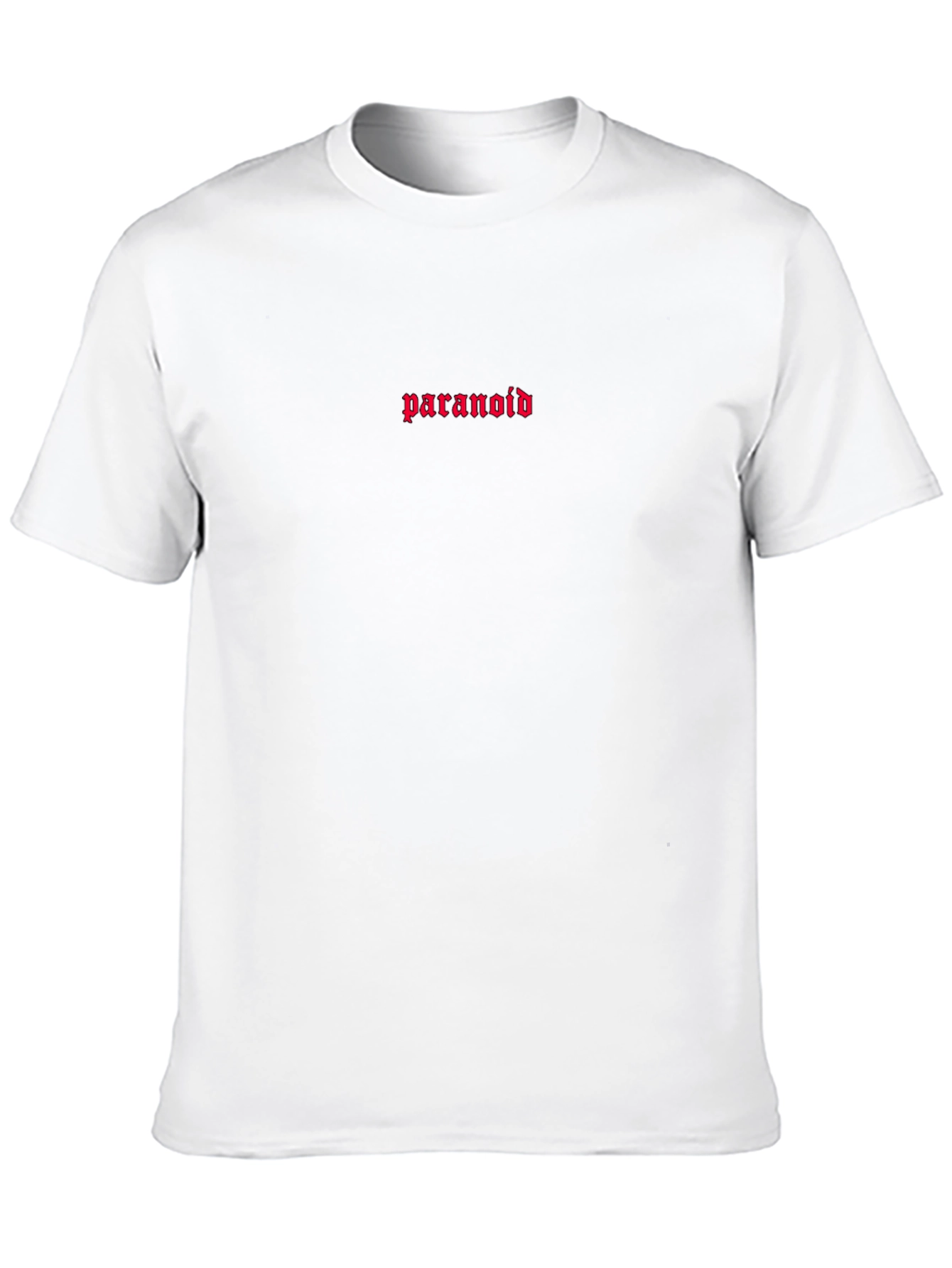 Paranoid Graphic Tee - Black Crew Neck T-Shirt