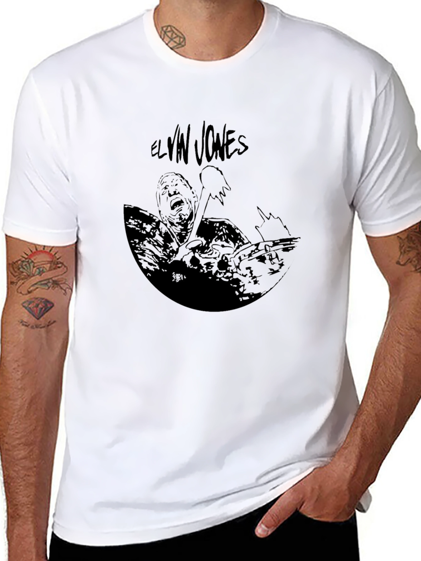 Elvin Jones Black Graphic Tee