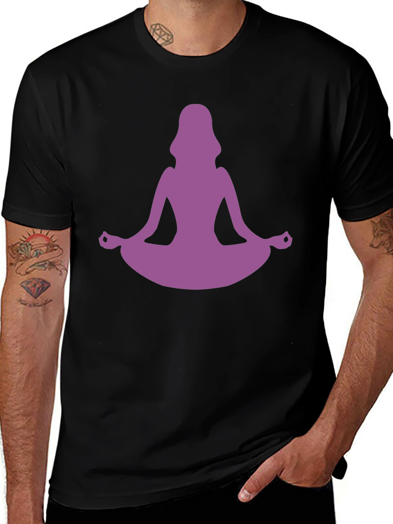 Yoga Silhouette Graphic Tee - Relaxed Fit