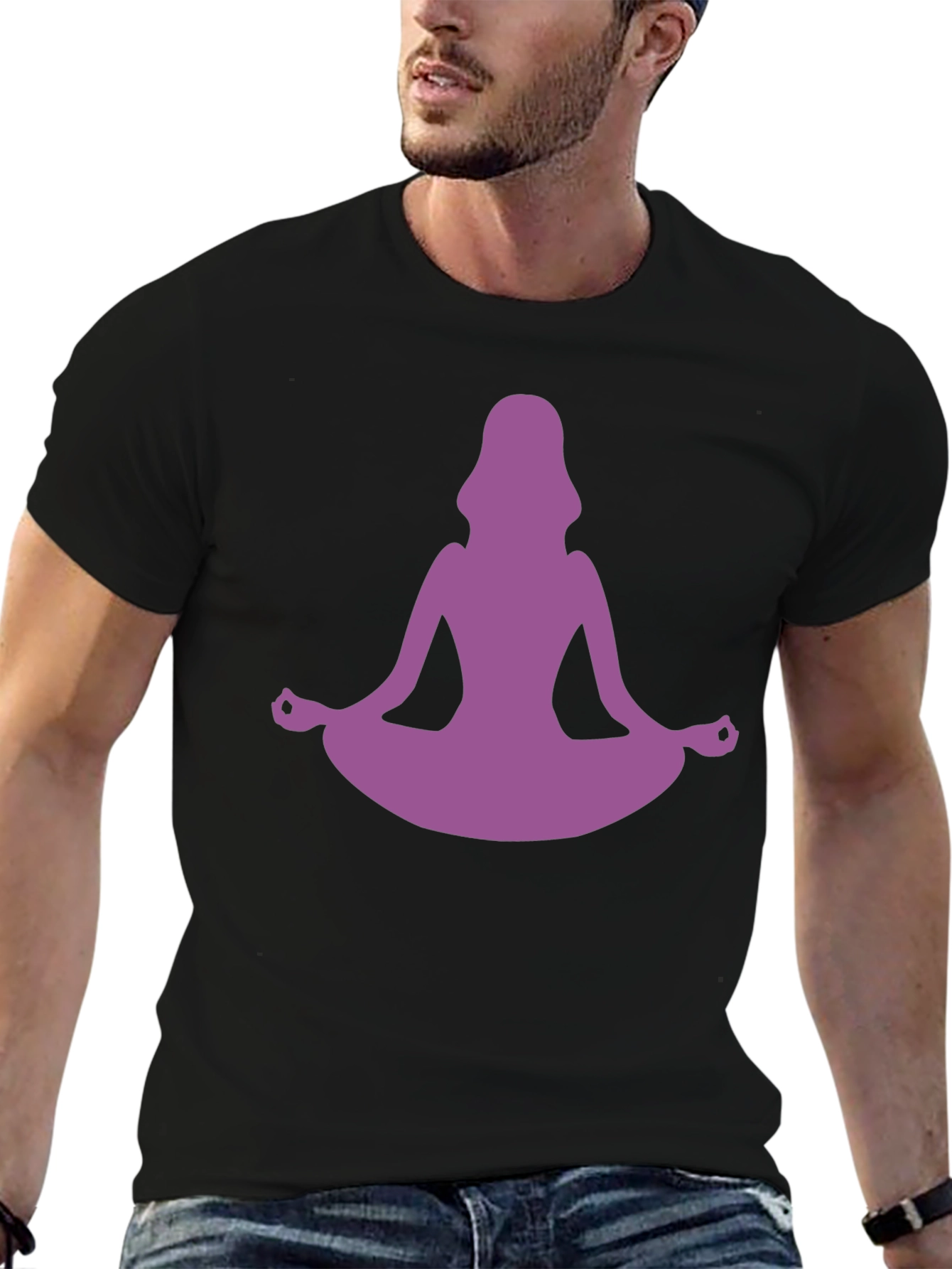 Yoga Silhouette Graphic Tee - Relaxed Fit