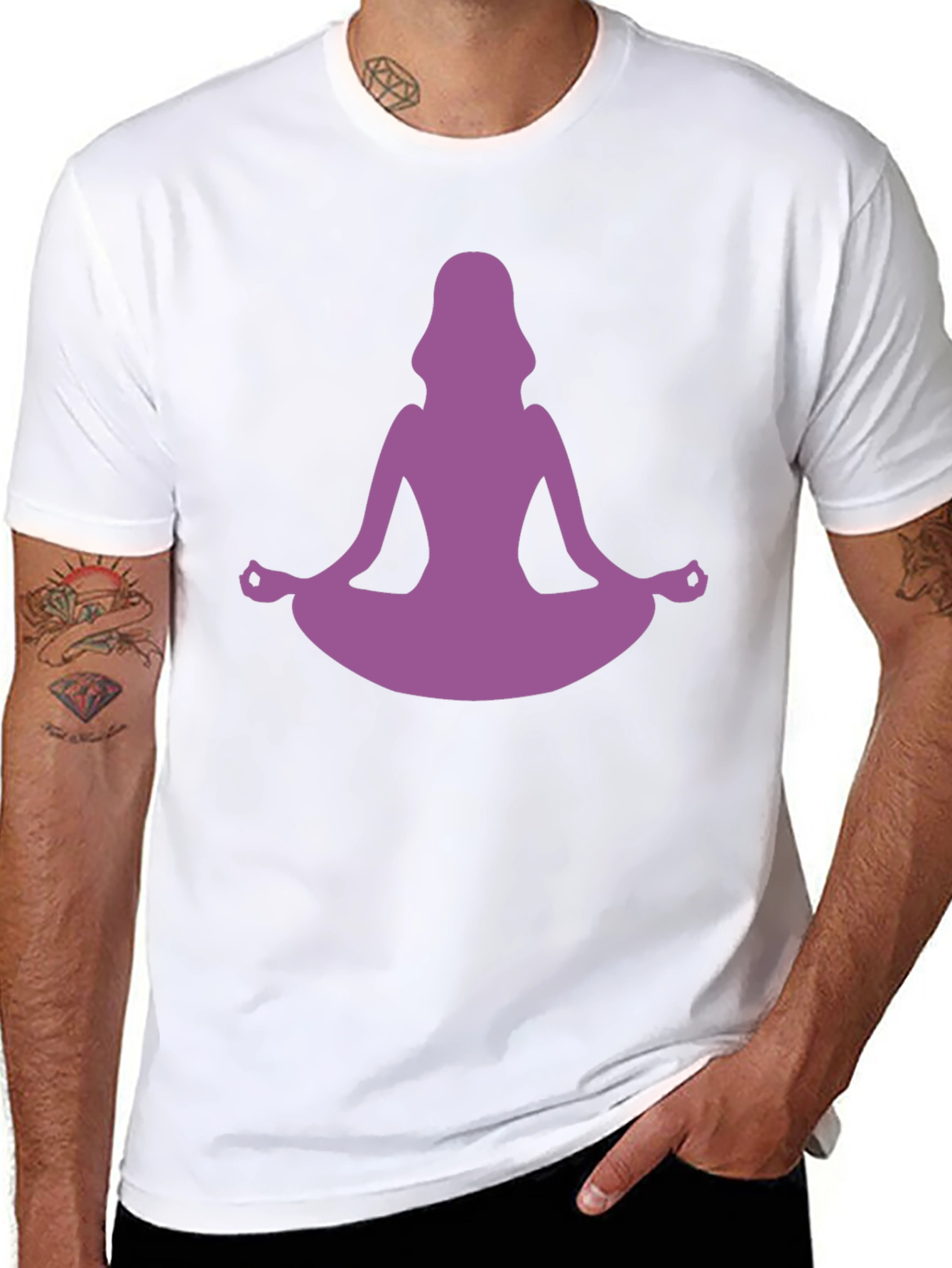 Yoga Silhouette Graphic Tee - Relaxed Fit