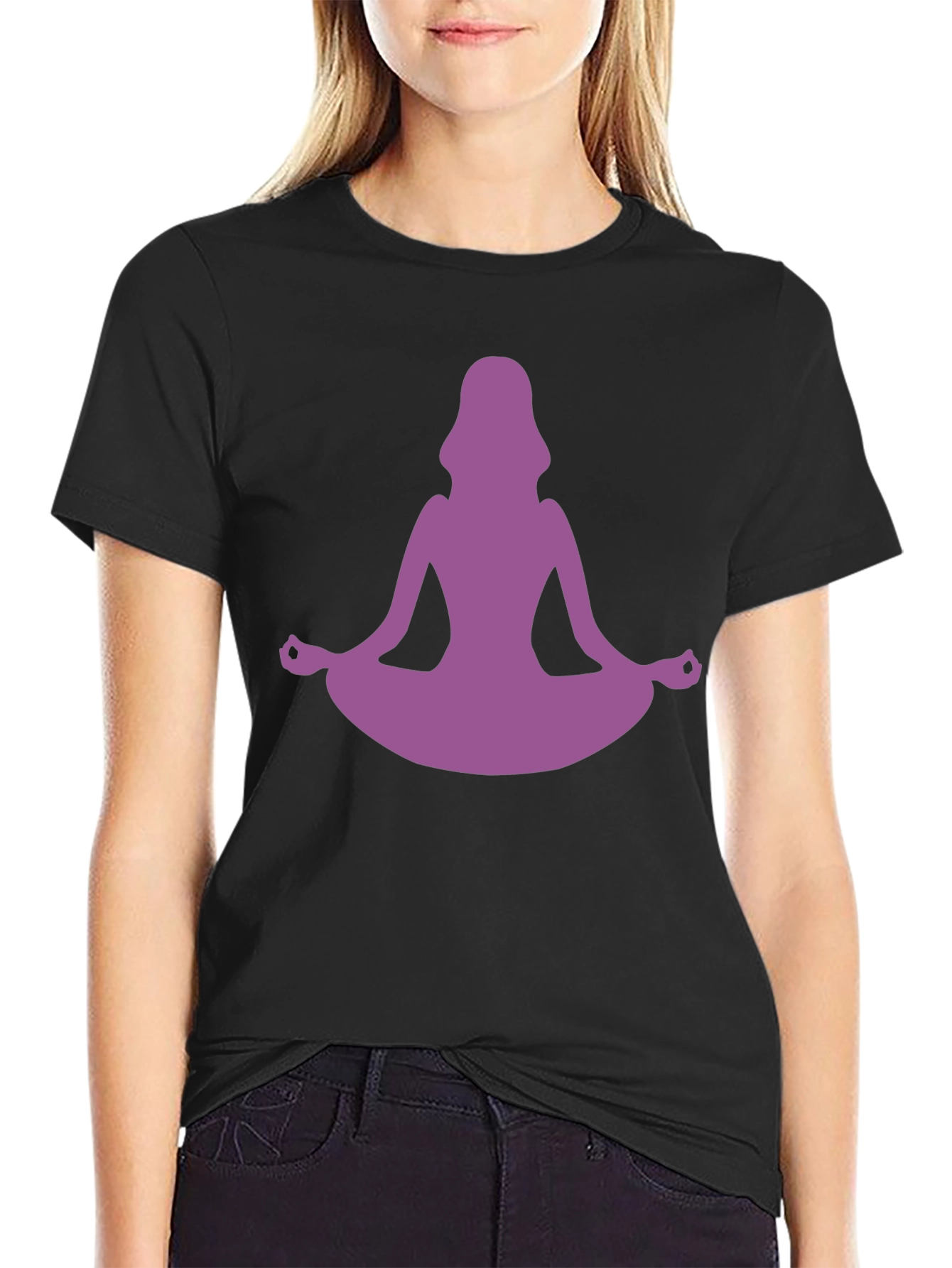 Yoga Silhouette Graphic Tee - Relaxed Fit