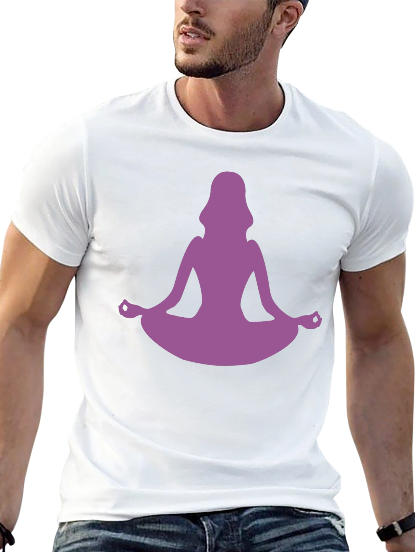 Yoga Silhouette Graphic Tee - Relaxed Fit