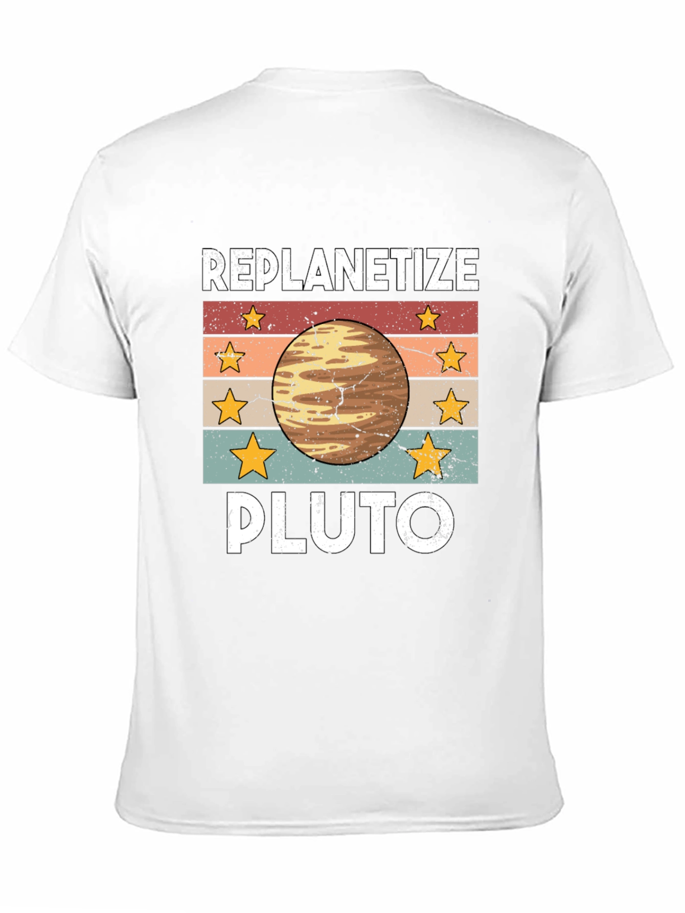 Replanetize Pluto Graphic Tee - Retro Style